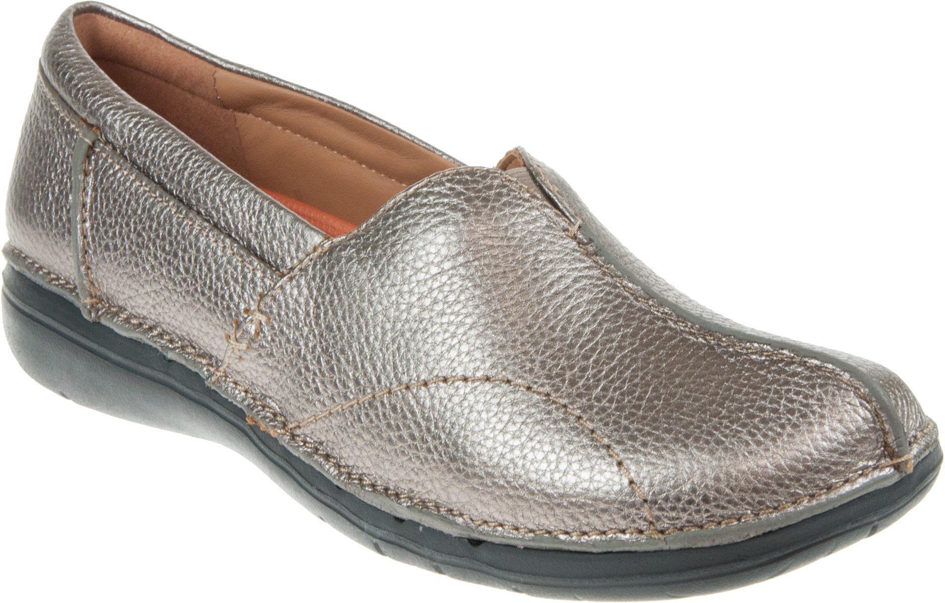 Clarks Un Loop Stride Pebble Metallic 26168672 - Everyday Shoes ...