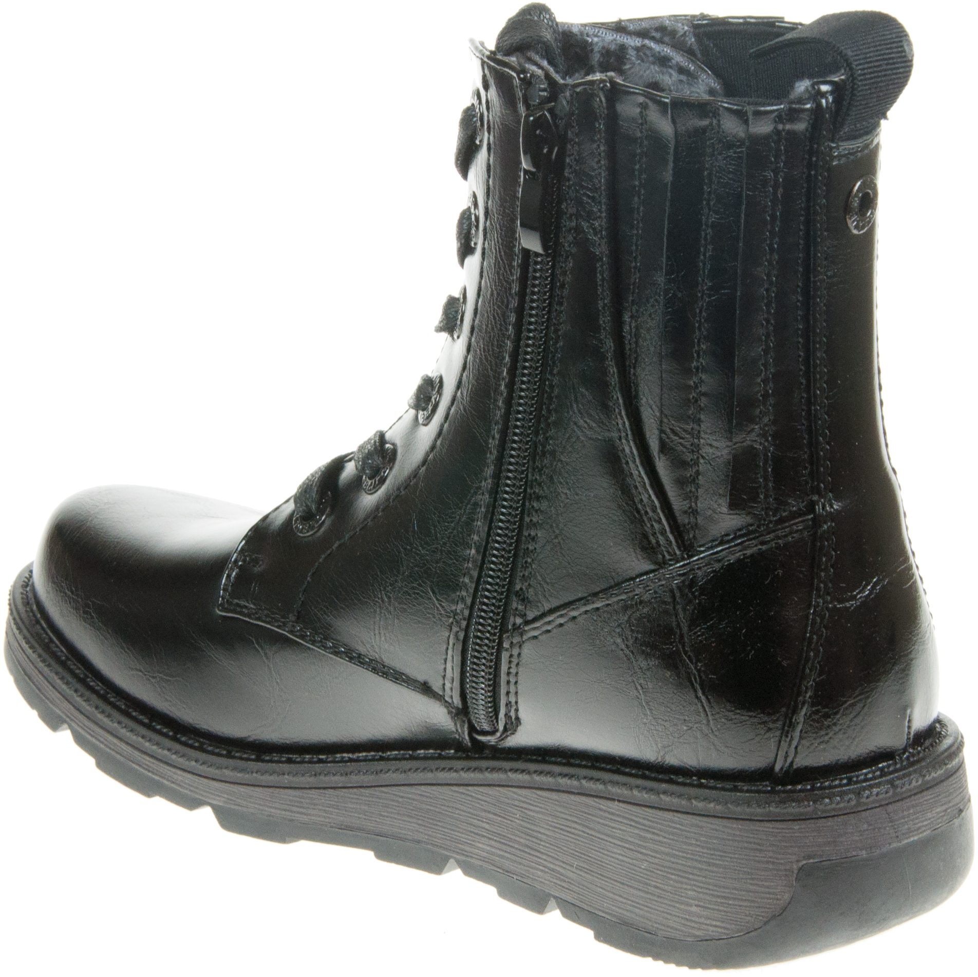 Heavenly Feet Journey Black High Shine Ankle Boots Humphries Shoes