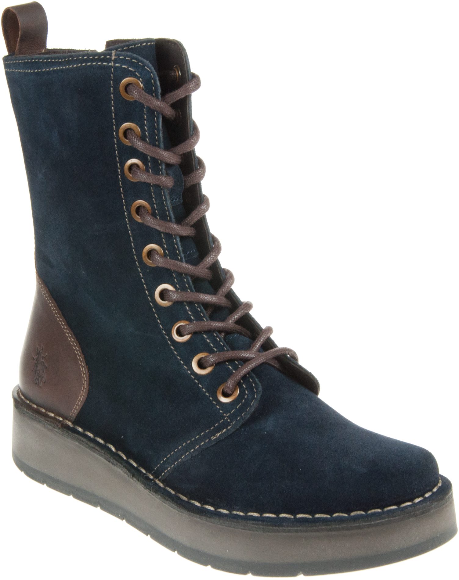Fly London Rami Navy/Dk Brown P211043 007 - Ankle Boots - Humphries Shoes