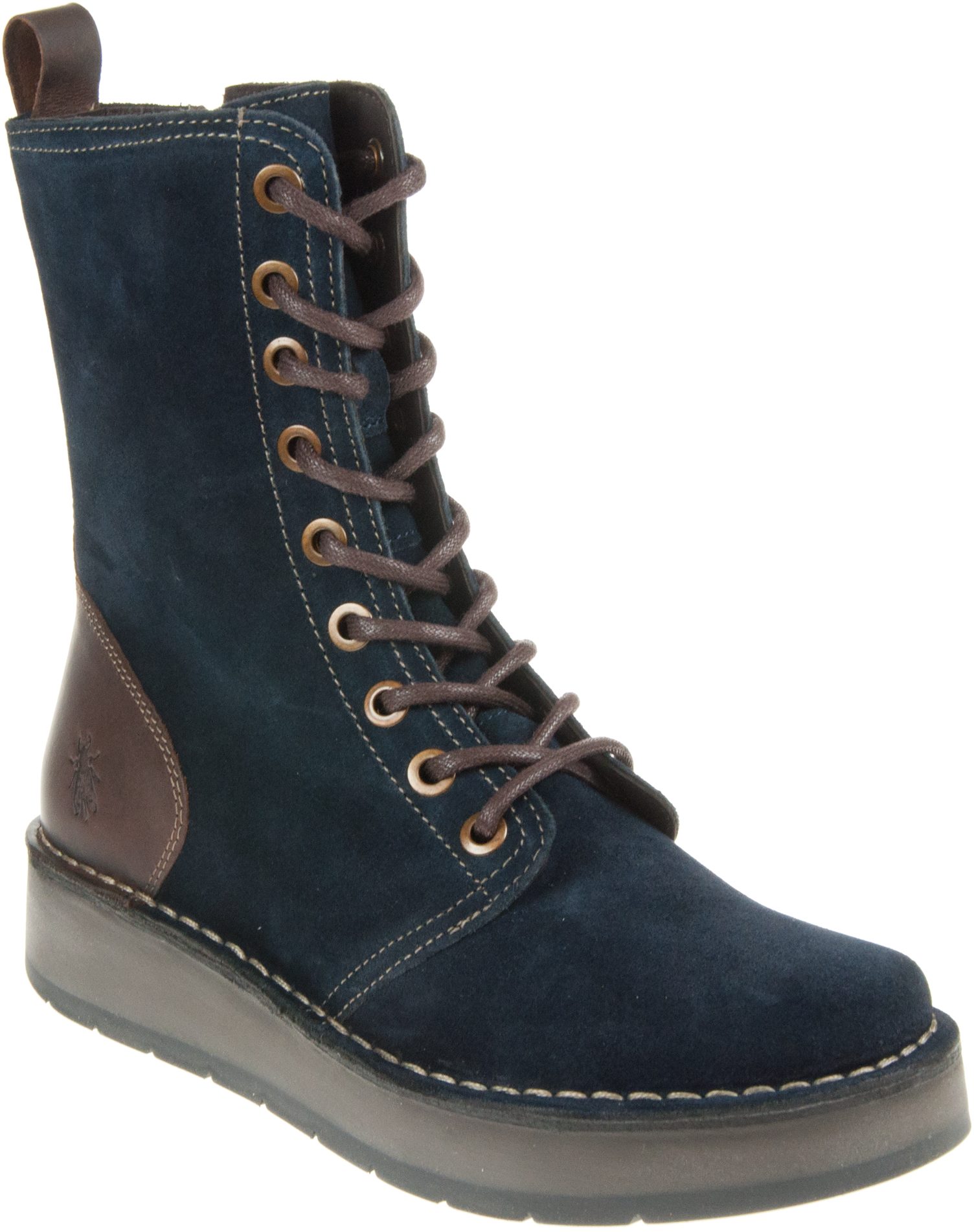 Fly London Rami Navy/Dk Brown P211043 007 Ankle Boots Humphries Shoes