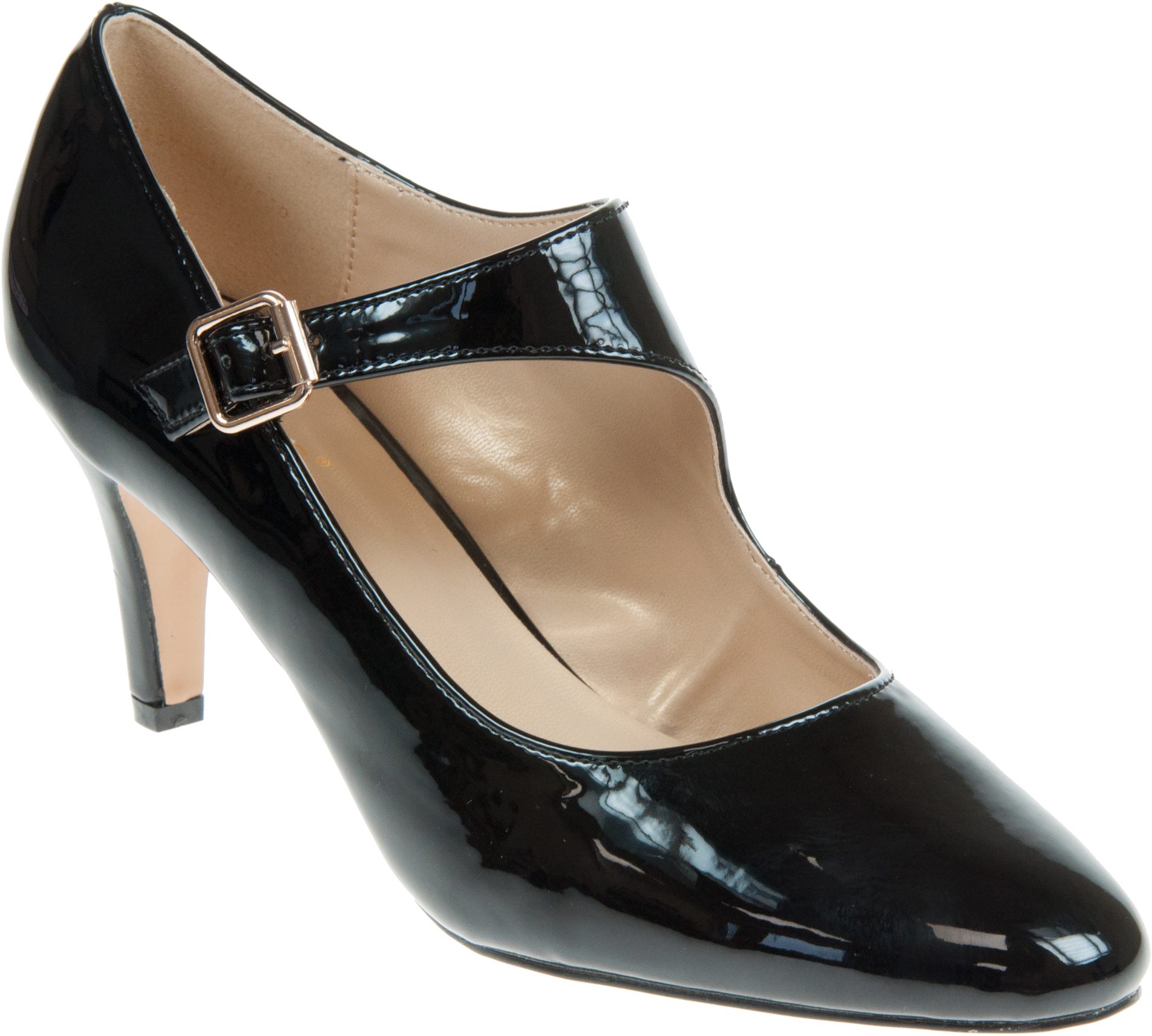 Lotus Laurana Black Patent ULS029 BB - Court Shoes - Humphries Shoes
