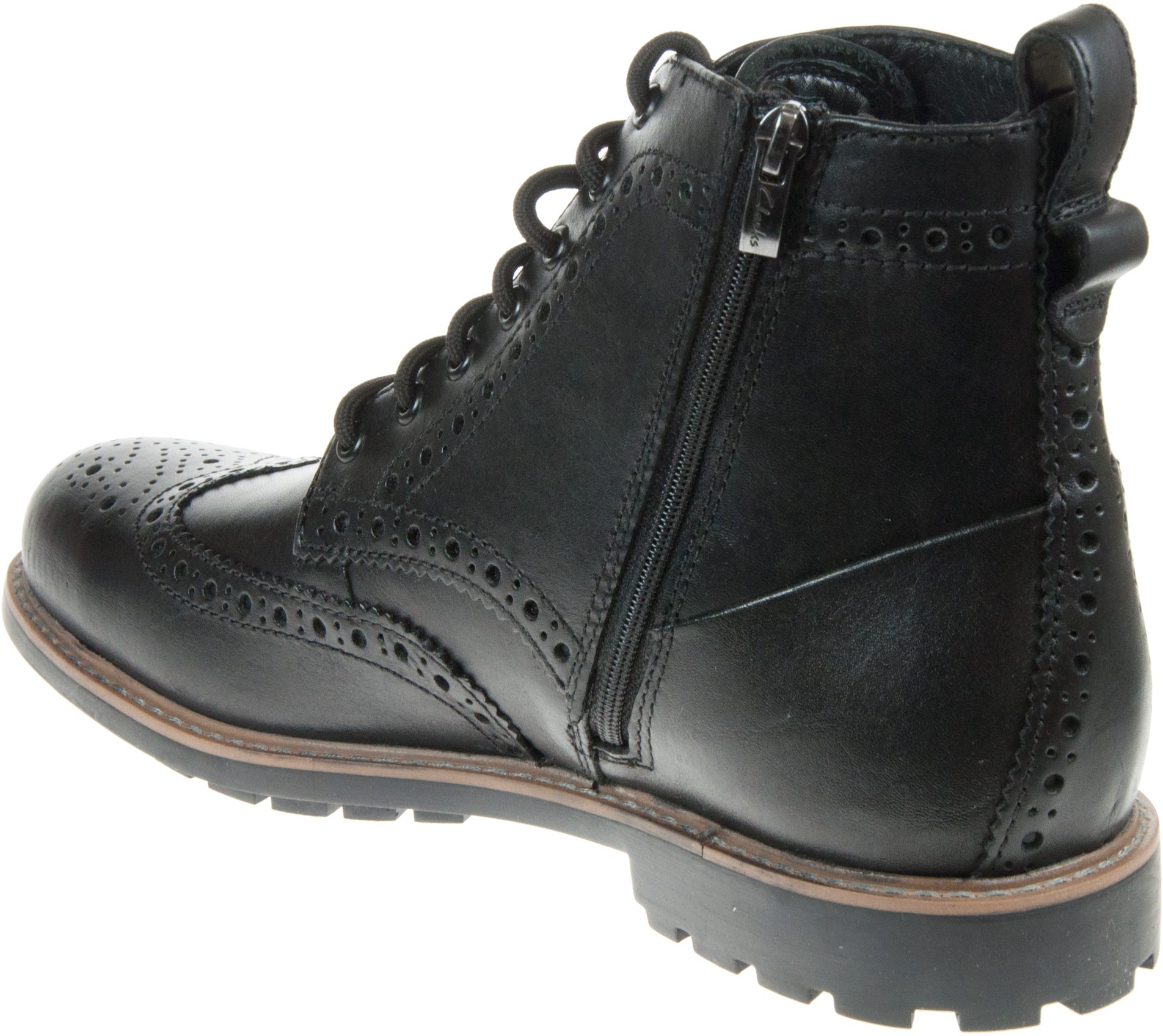 Clarks Limit Black Leather 26169125 Formal Boots