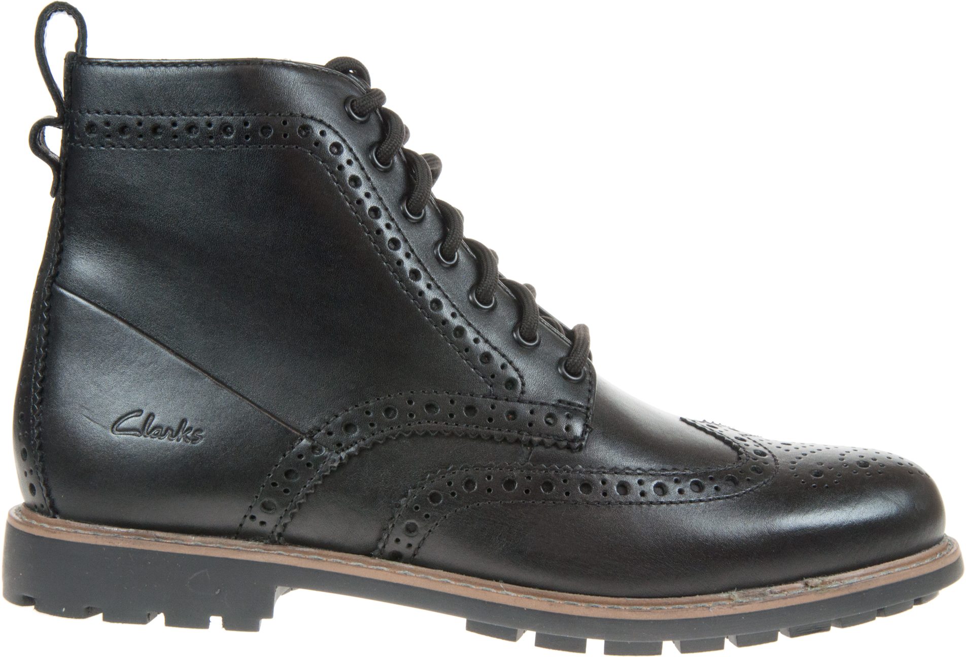 Clarks Limit Black Leather 26169125 Formal Boots