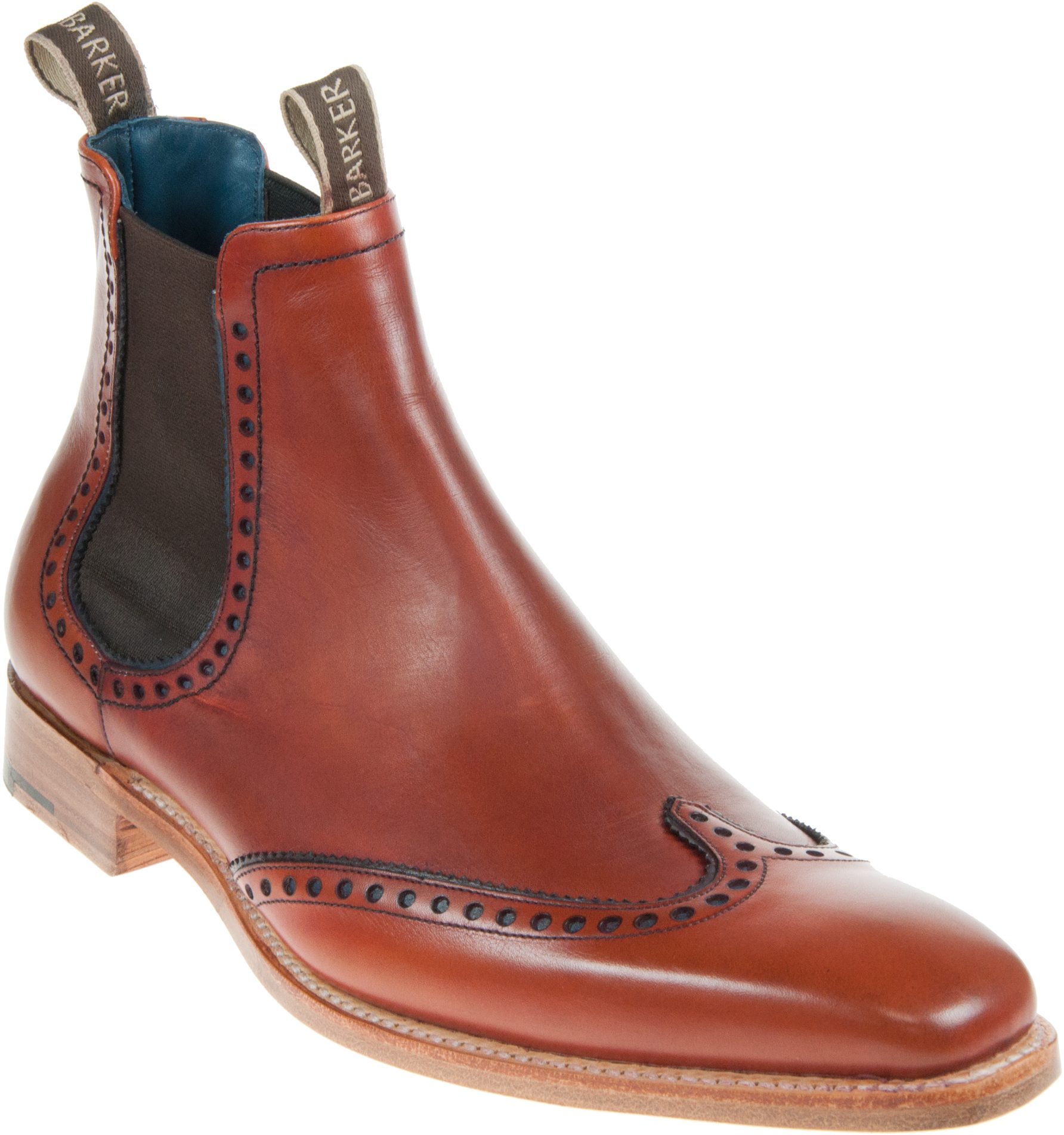 Barker Moreton 27 Antique Rosewood Navy 4770 Formal Boots Humphries Shoes