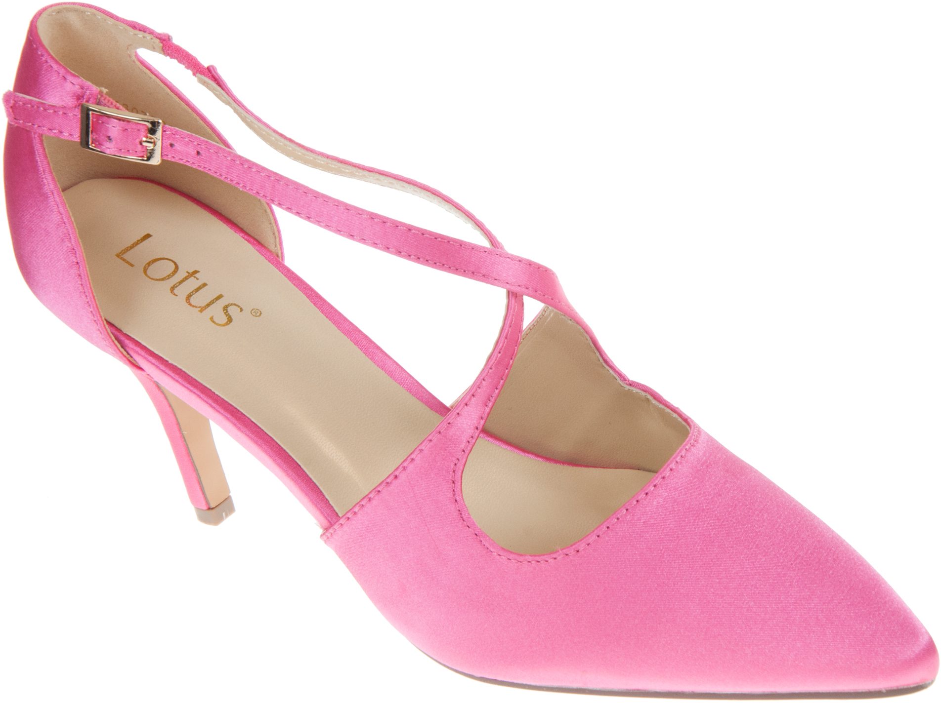 Lotus Willow Pink Satin ULS395 KH Court Shoes Humphries Shoes