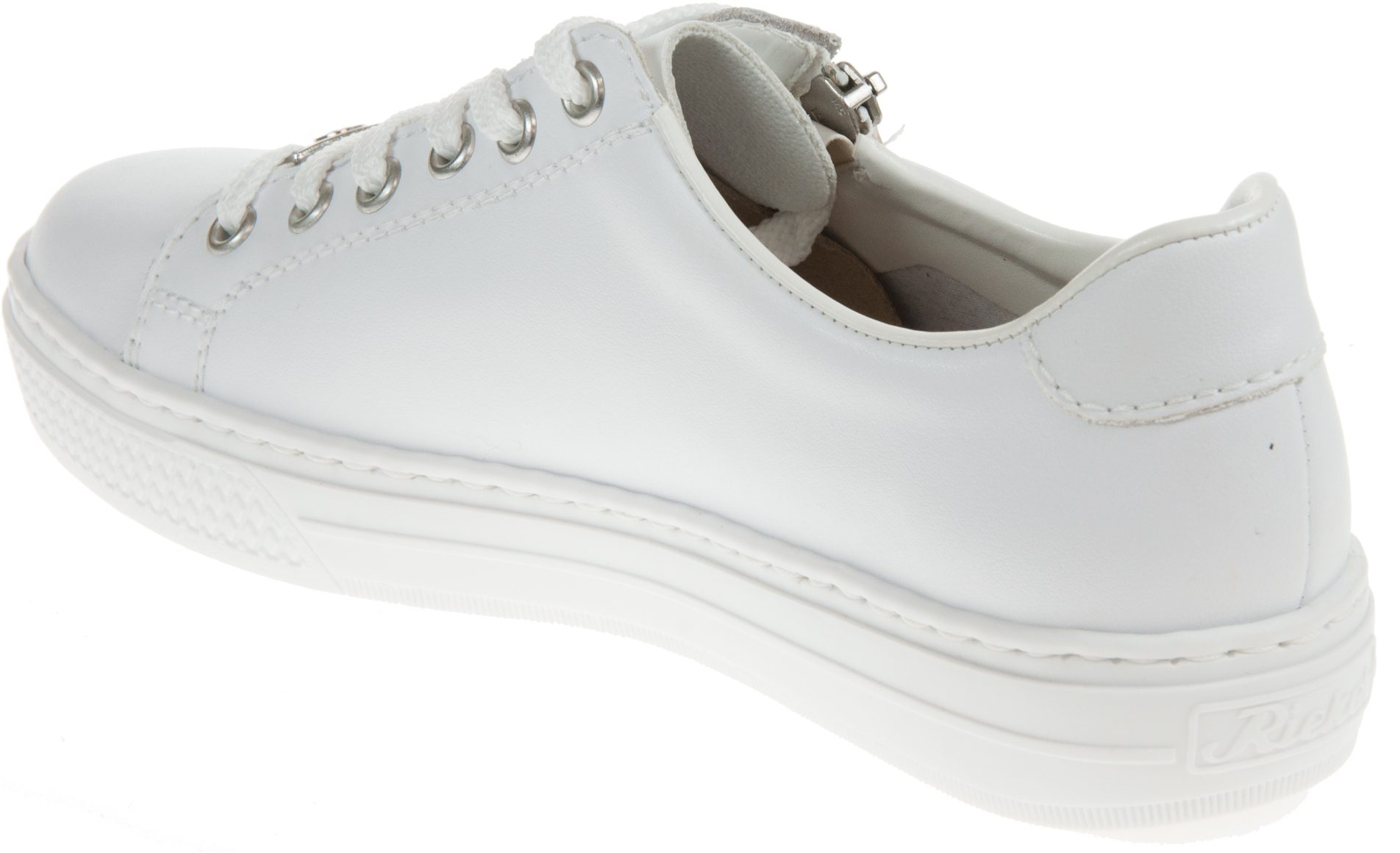 Scarpe Stringate Rieker L59l1 Da Donna | Pelle Con Tecnologia Anti-stress E Memory Foam | Tacco 25 Mm