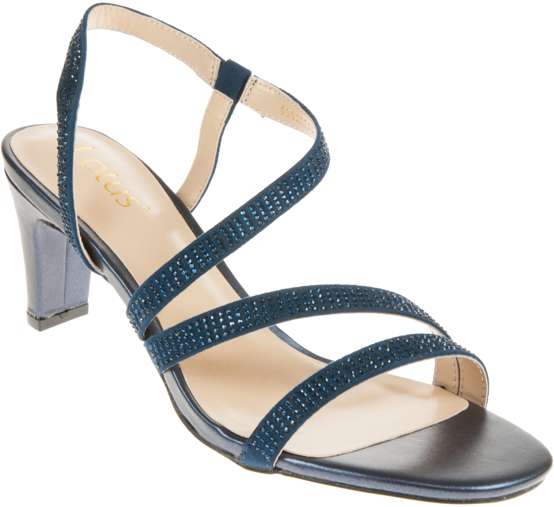 Lotus Bernadette Navy Pearl ULS377 EJ Full Sandals Humphries Shoes