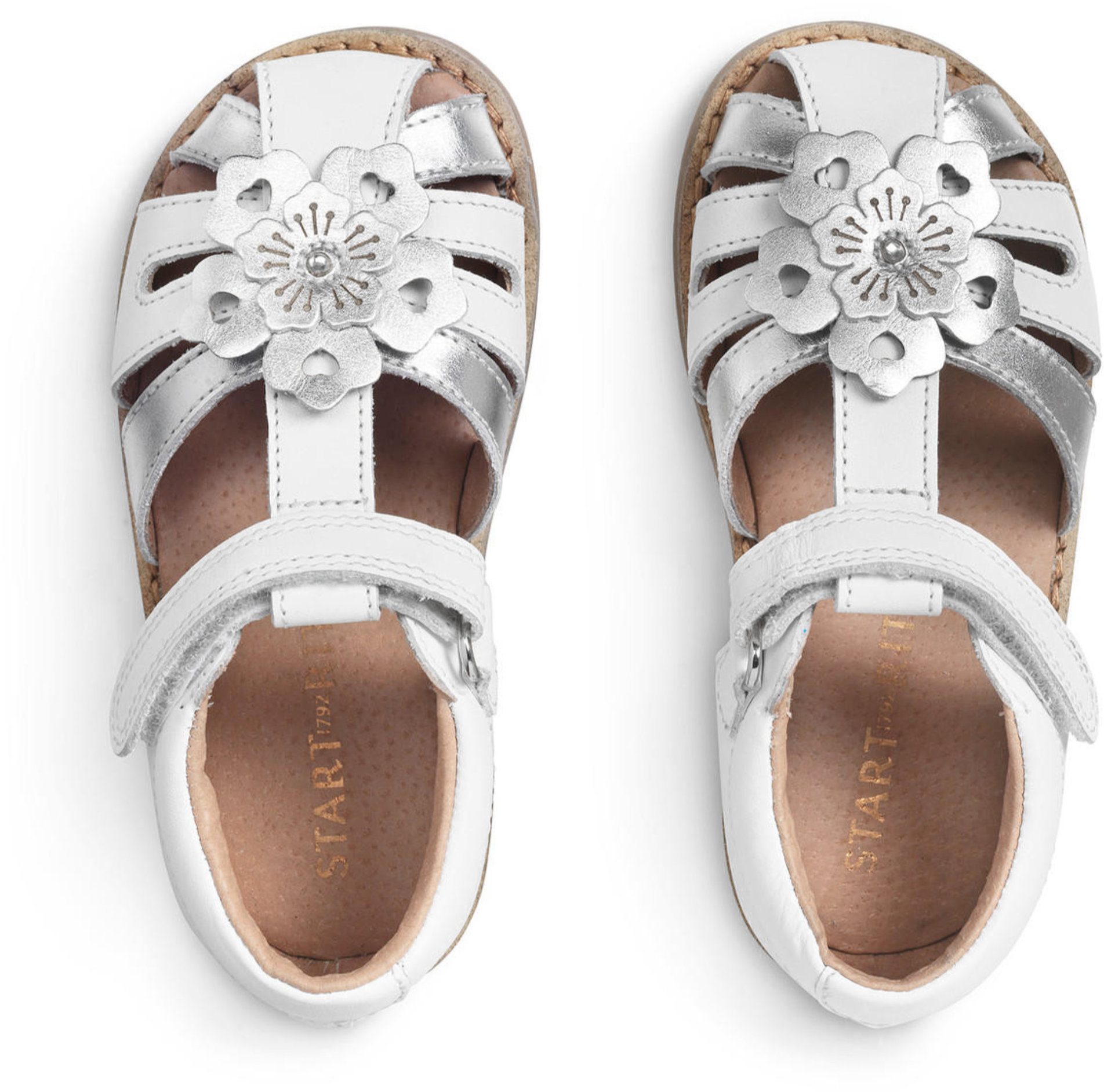 Start-Rite Flora White/Silver Leather 5198_14 - Girls Sandals ...
