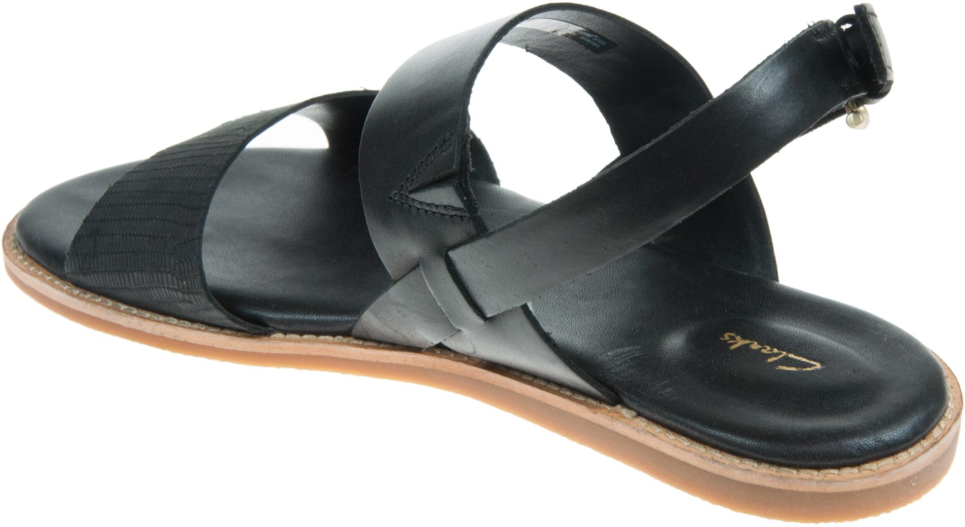 Clarks Karsea Strap Black Combi 26171874 Full Sandals Humphries Shoes