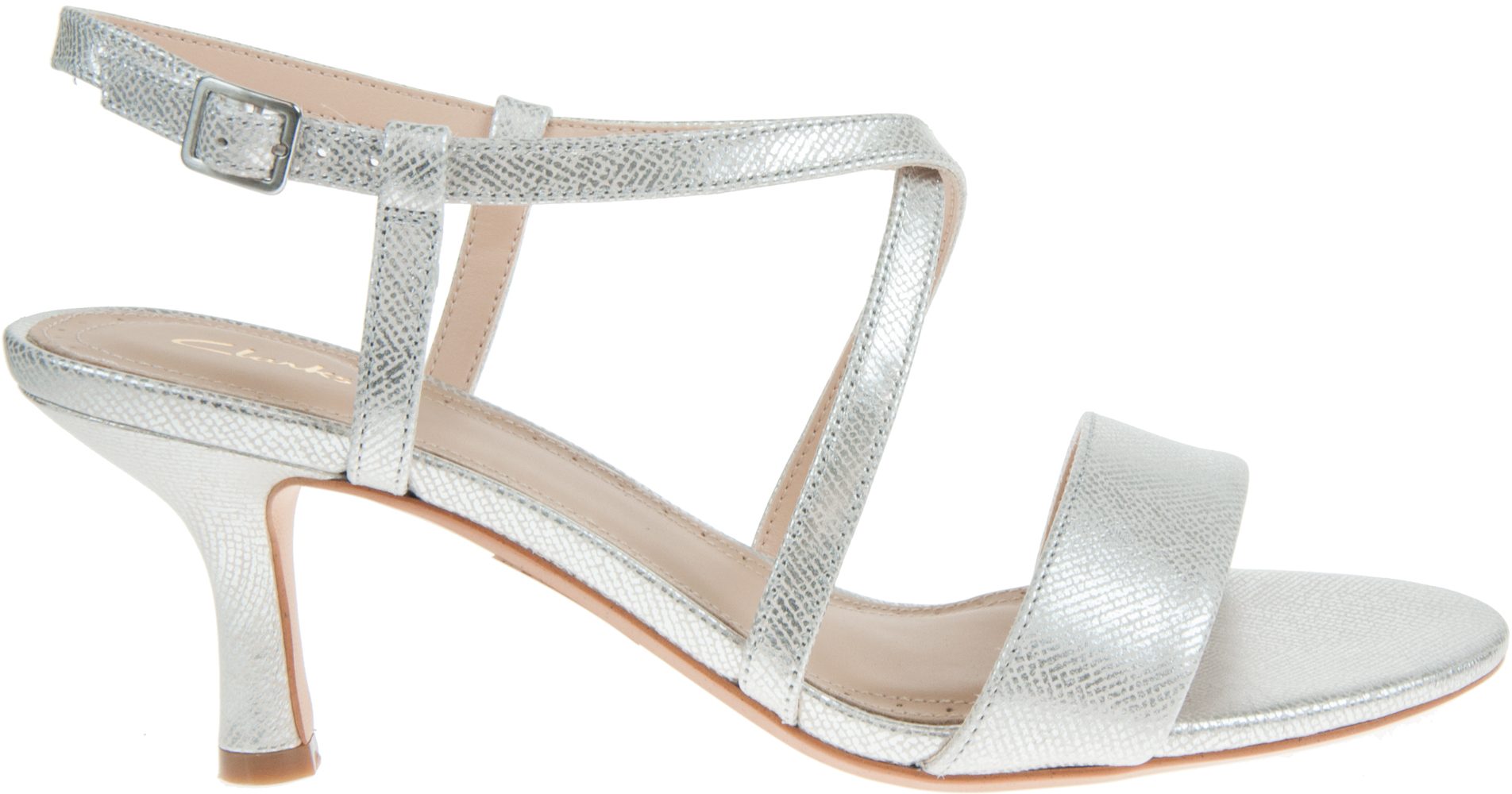 clarks silver sandals