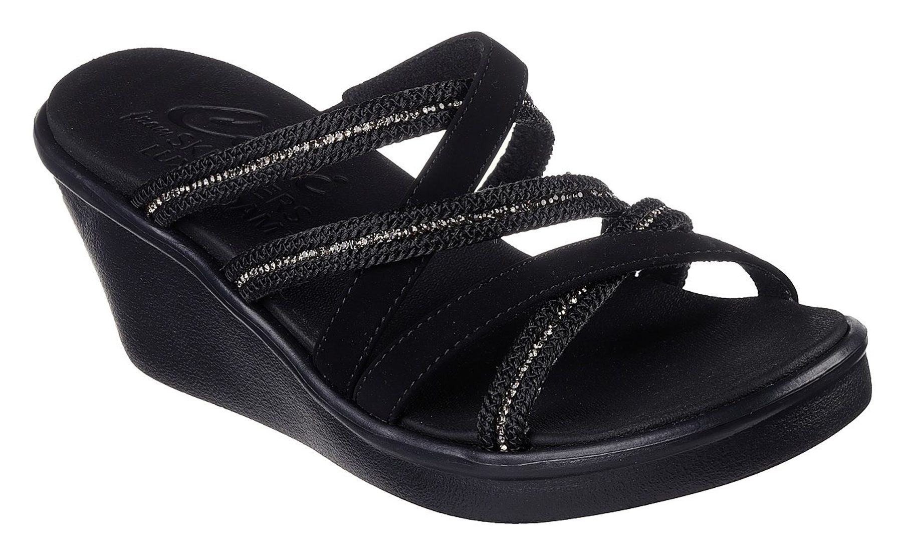 Skechers Rumble On Classy Way Black 119606 BLK Mule Sandals Humphries Shoes