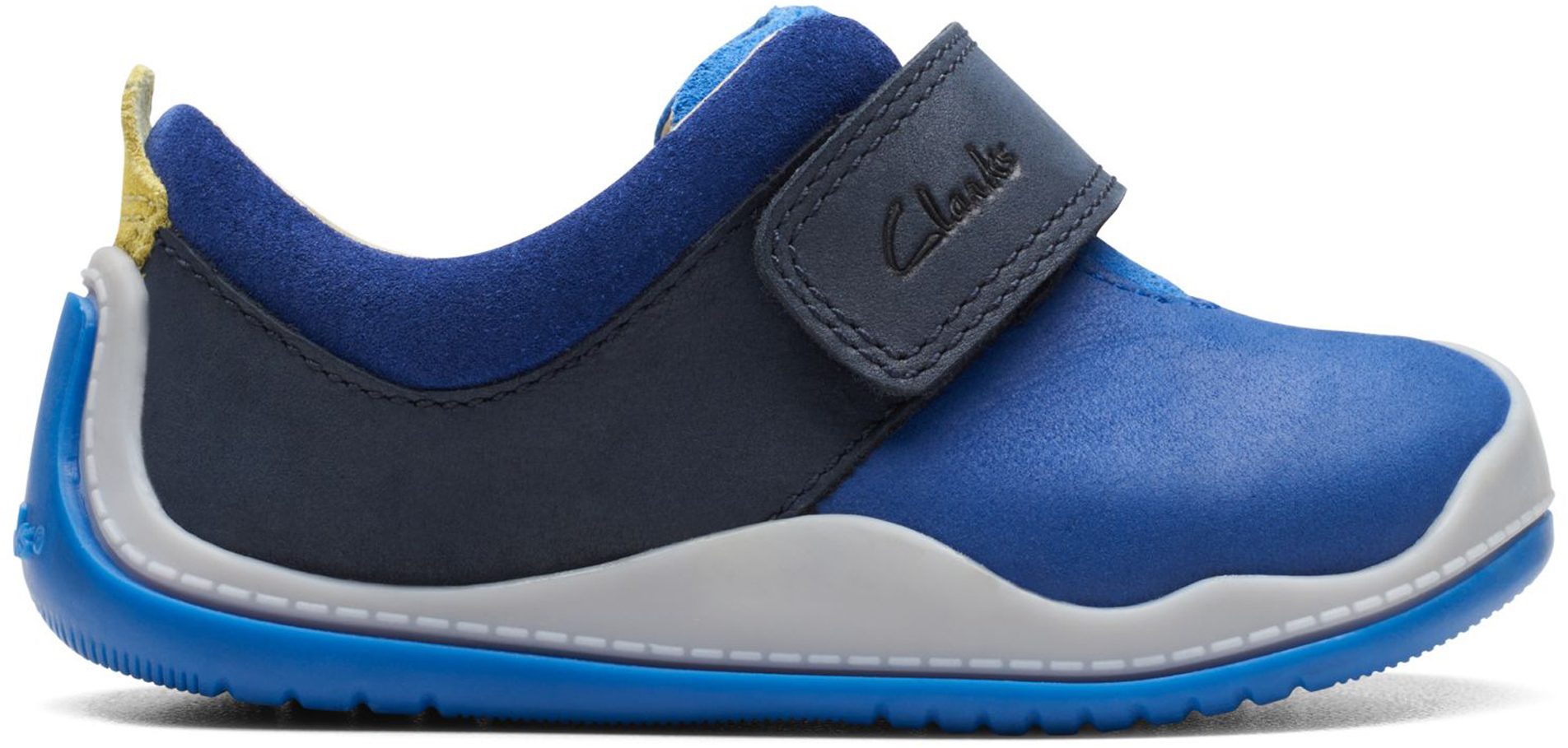 Clarks Roller Fun Toddler Blue Combi Leather 26175310 Boys Shoes