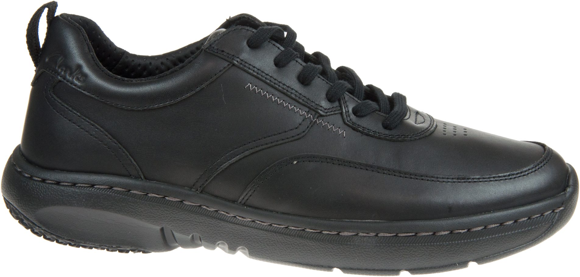 Clarks Pro Lace Black Leather 26175190 - Casual Shoes - Humphries Shoes