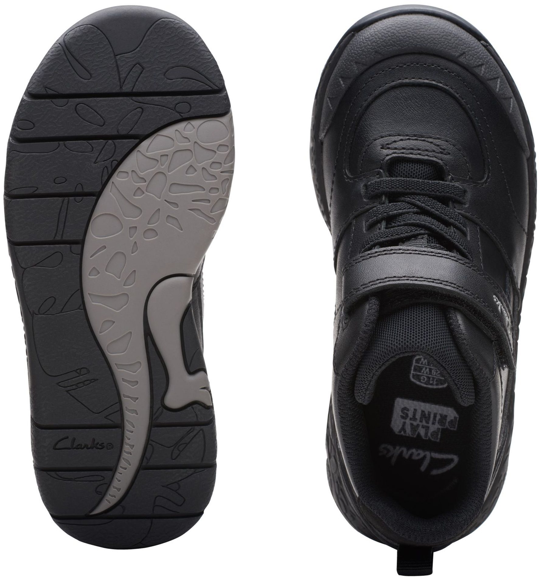 Clarks Steggy Stomp Kids Black 26175137 - Boys Shoes - Humphries Shoes