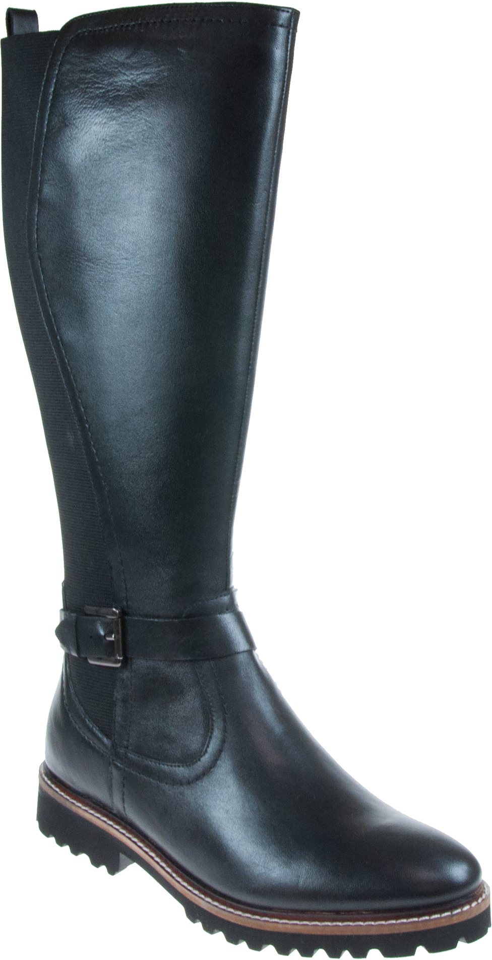 Lotus Belvedere Black Leather ULB358 BB Knee High Boots Humphries Shoes