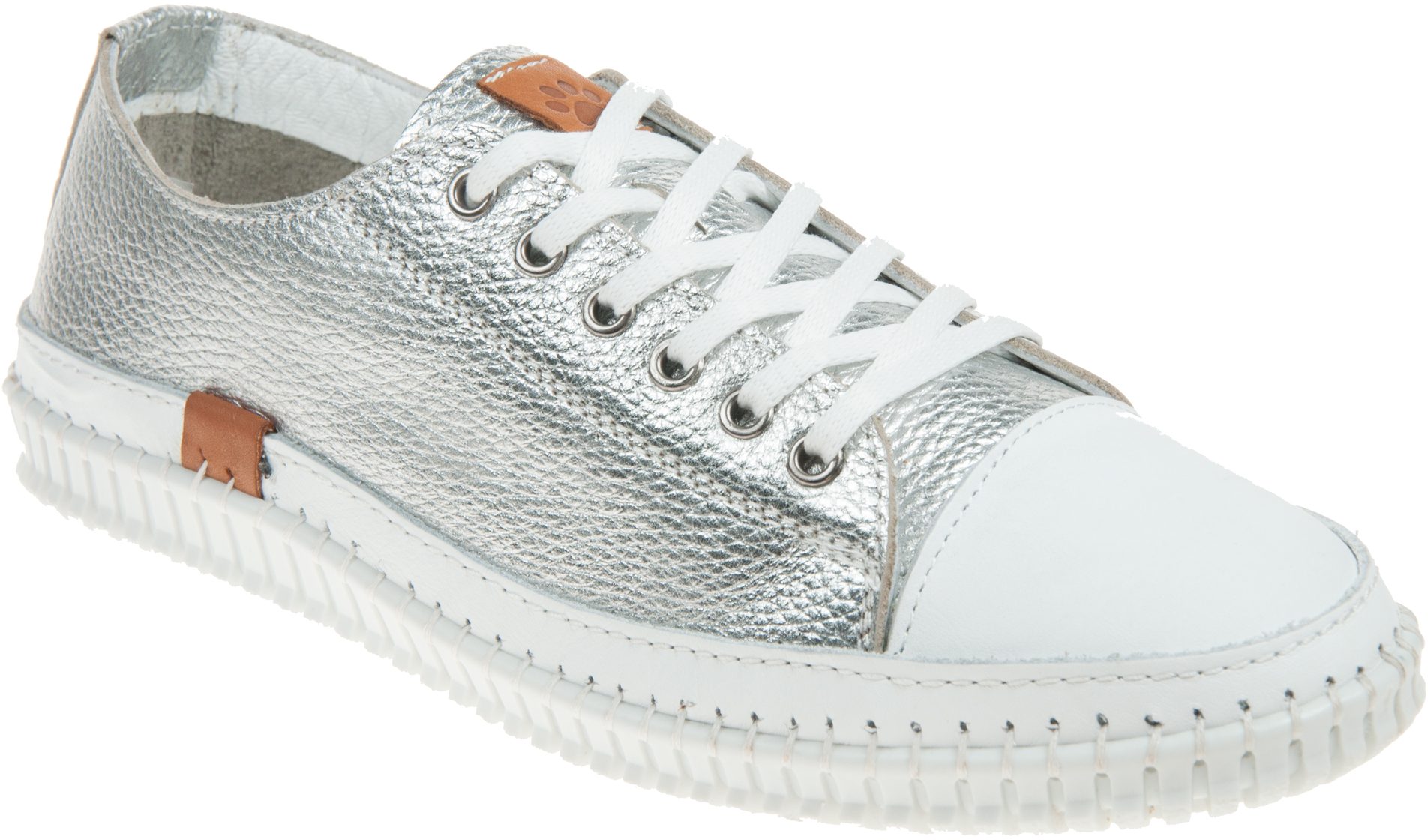 Lazy Dogz Starlet Silver Leather FLD106 SL - Everyday Shoes