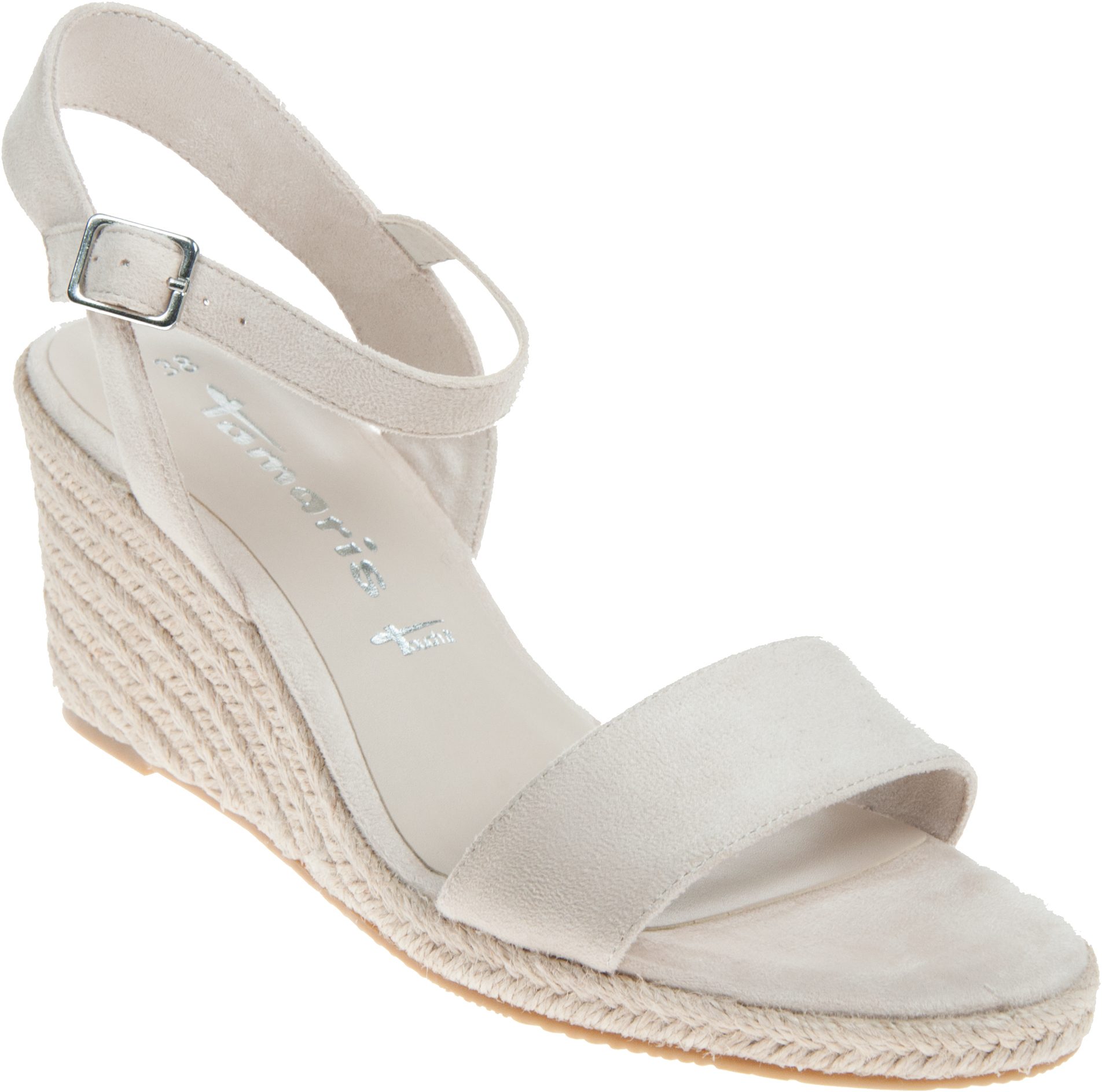 Tamaris 1-28300-42 sleehak sandalen voor dames, zwart, 38 EU