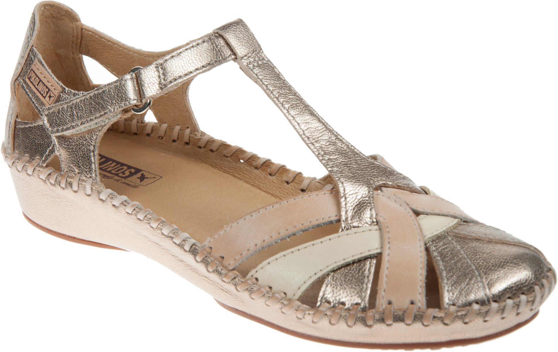 PIKOLINOS Vallarta 655 Leather Wedge Sandals - Hand-Sewn With Adjustable Velcro Straps 12 thumbnail image