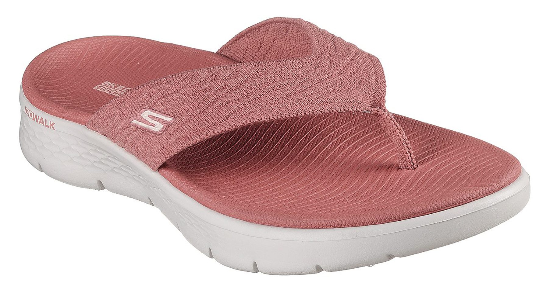 Skechers Go Walk Flex Sandal Splendor Mauve 141404 MVE Toe Post Sandals Humphries Shoes