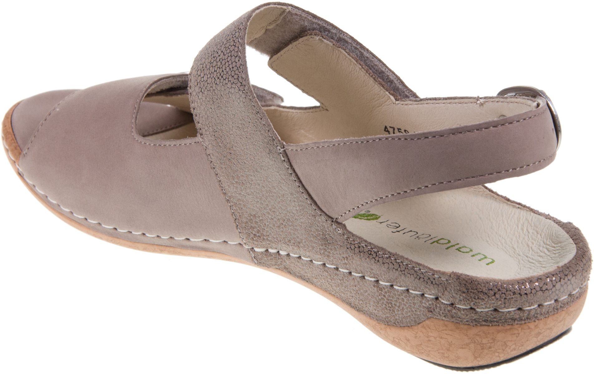 Waldläufer Heliett 342002 912 217 Marine Nubuck Leather Womens Wide Fit Adjustable Sandals 39.5