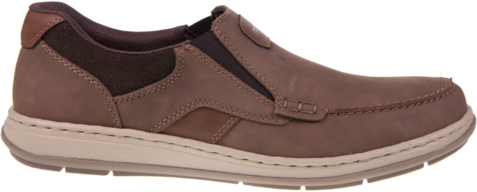 Mocassin Rieker Homme 17368 - En Cuir Souple Avec Semelle Polyuréthane - Confort Anti-Stress