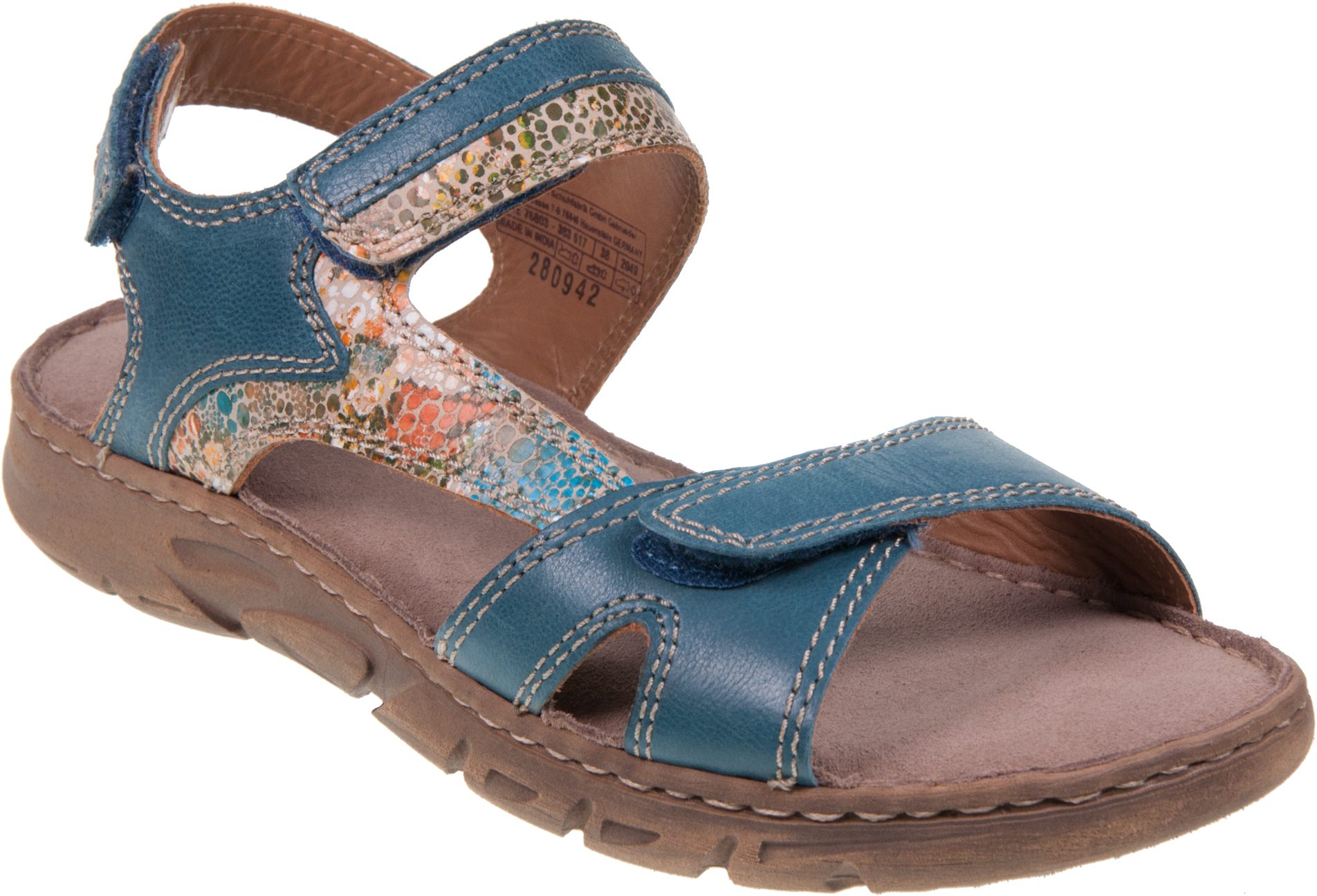 Josef Seibel Brenda 03 Azur Multi 76803 383 517 Full Sandals Humphries Shoes