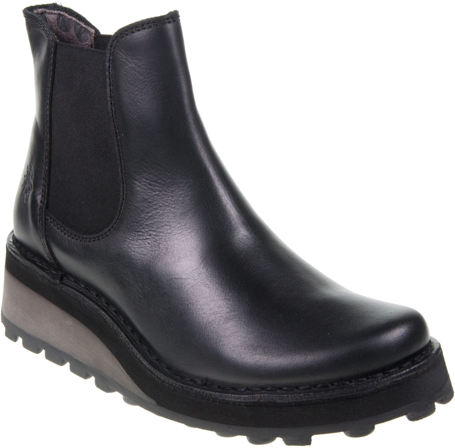 Fly London Huud Leather Boots in Black
