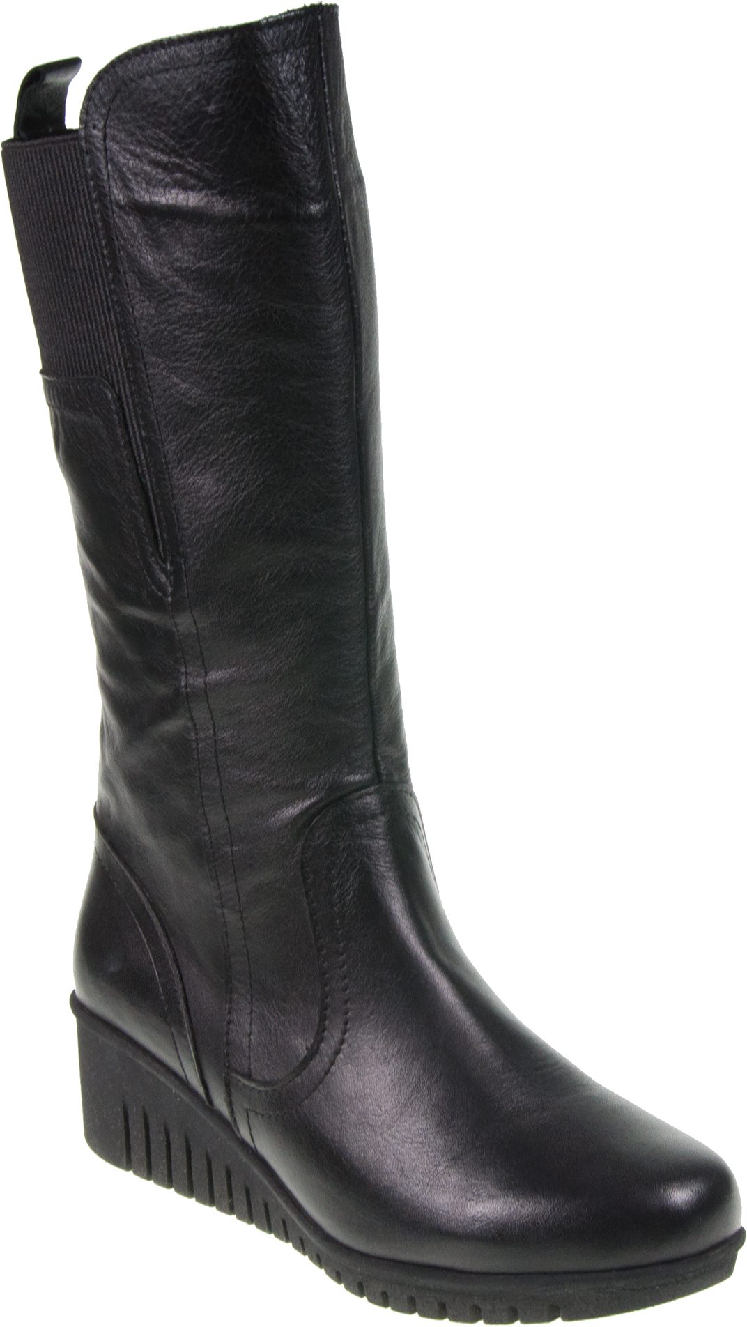 Lotus Fitzgerald Black Leather ULB345 BB Knee High Boots