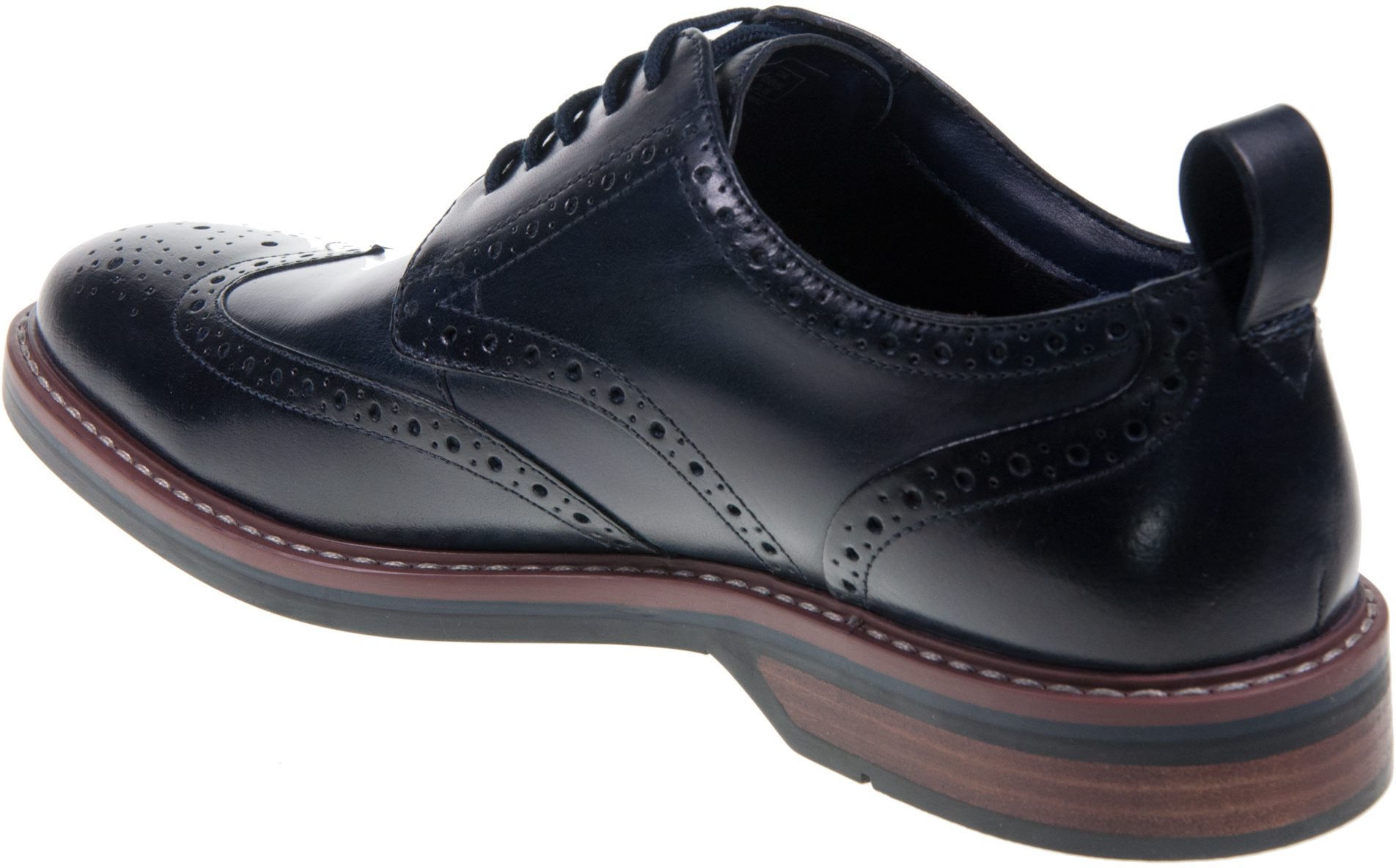 Clarks Aldwin Limit Navy Leather 26178471 - Formal Shoes - Humphries Shoes