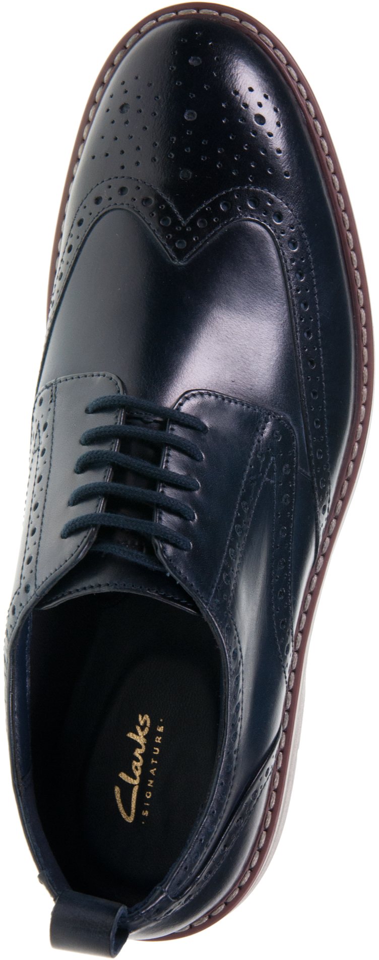 Clarks Aldwin Limit Navy Leather 26178471 - Formal Shoes - Humphries Shoes