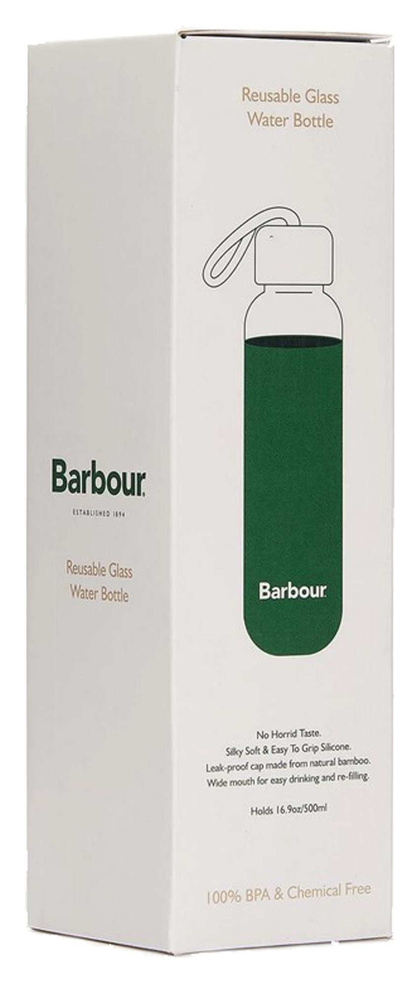 Barbour Glass Bottle Green UAC0240GN31 Drinkware Humphries Shoes