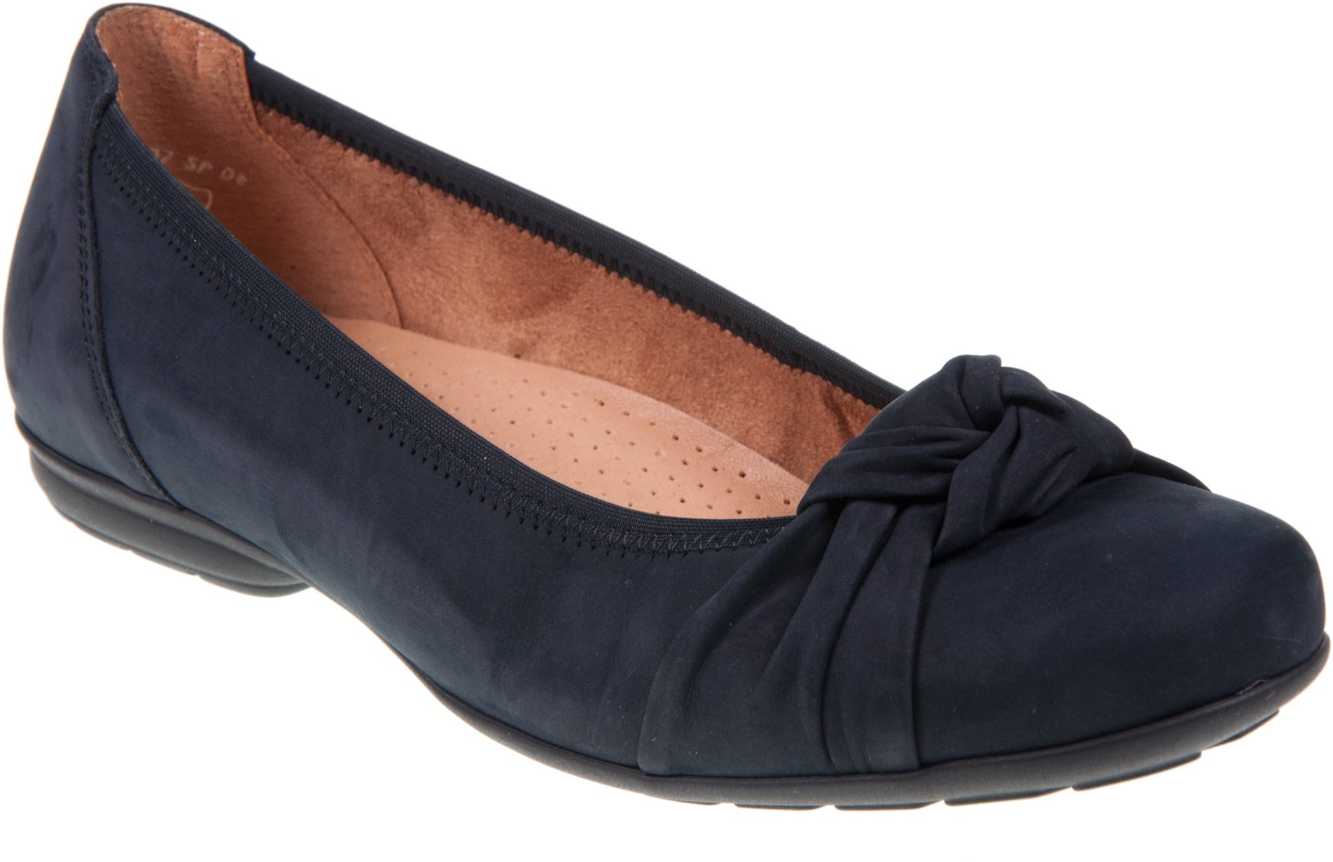 Gabor - Helen, Sneakers Da Donna In Pelle Scamosciata E Nubuck, Colore Blu Notte, Suola EVA, Tacco Piatto, Taglia 38.5