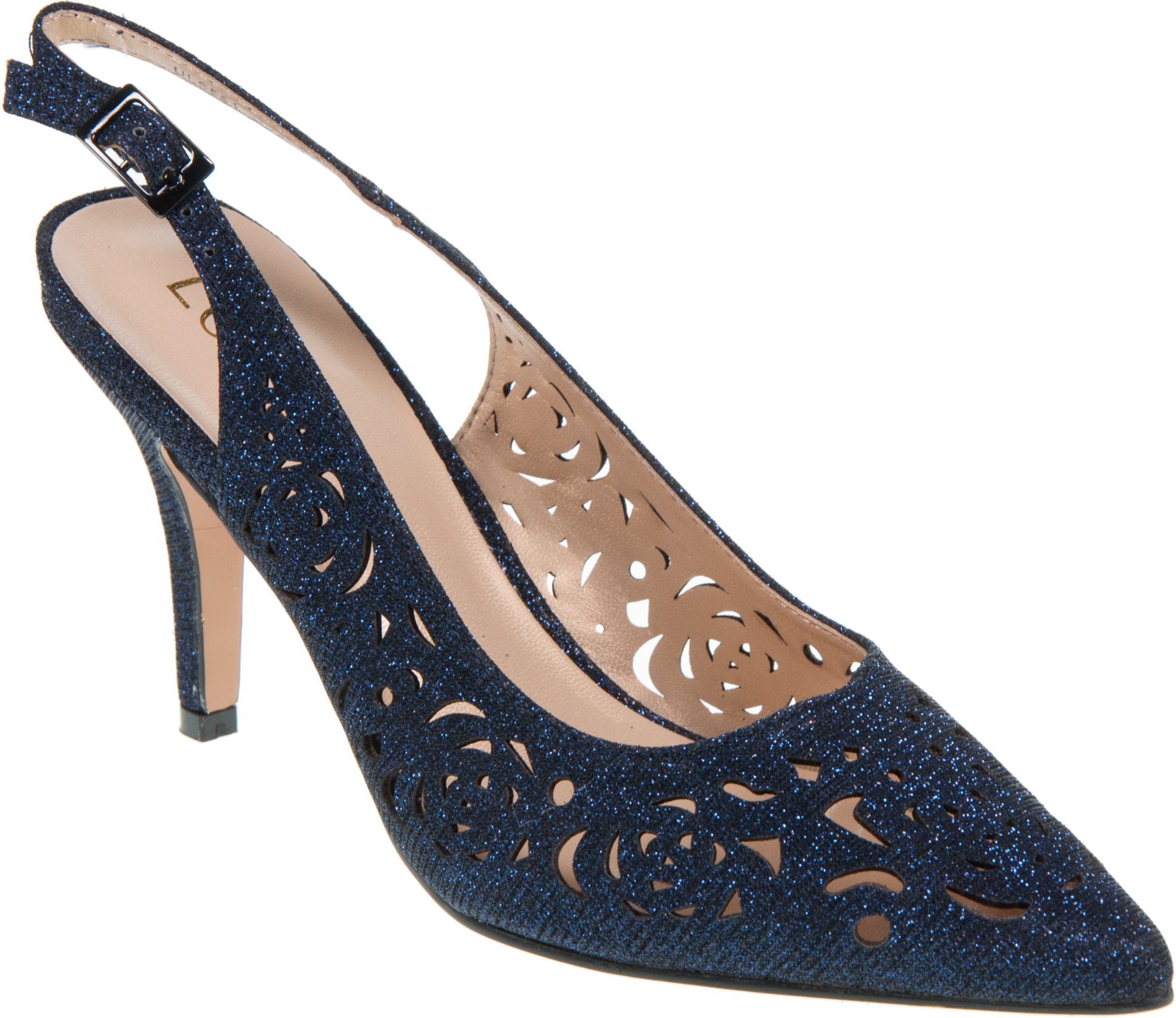 Lotus Marisol Navy ULS561 DE Court Shoes Humphries Shoes