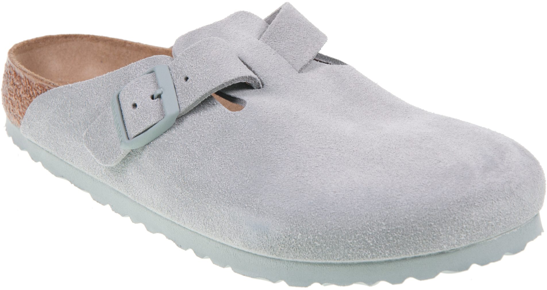 Birkenstock Boston Fur Pure Sage 1029212 Mule Sandals