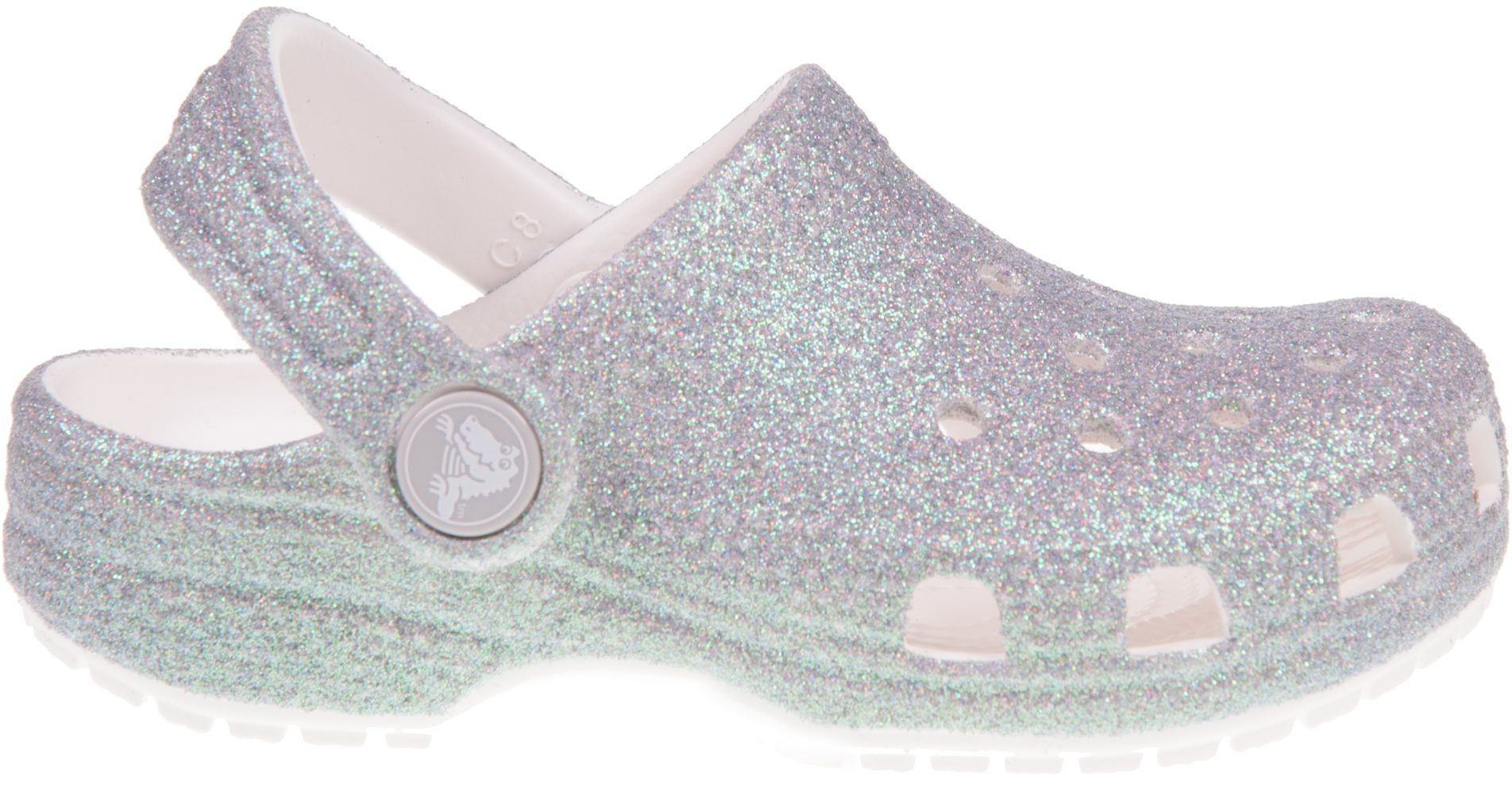Crocs Classic Clog Toddler Iridesent Glitter White 210985 100 - Girls ...