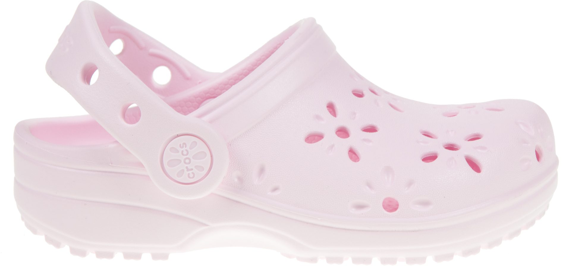 Crocs Classic Clog Toddler Floral Cutout Pink Milk 210944 6ZW - Girls ...