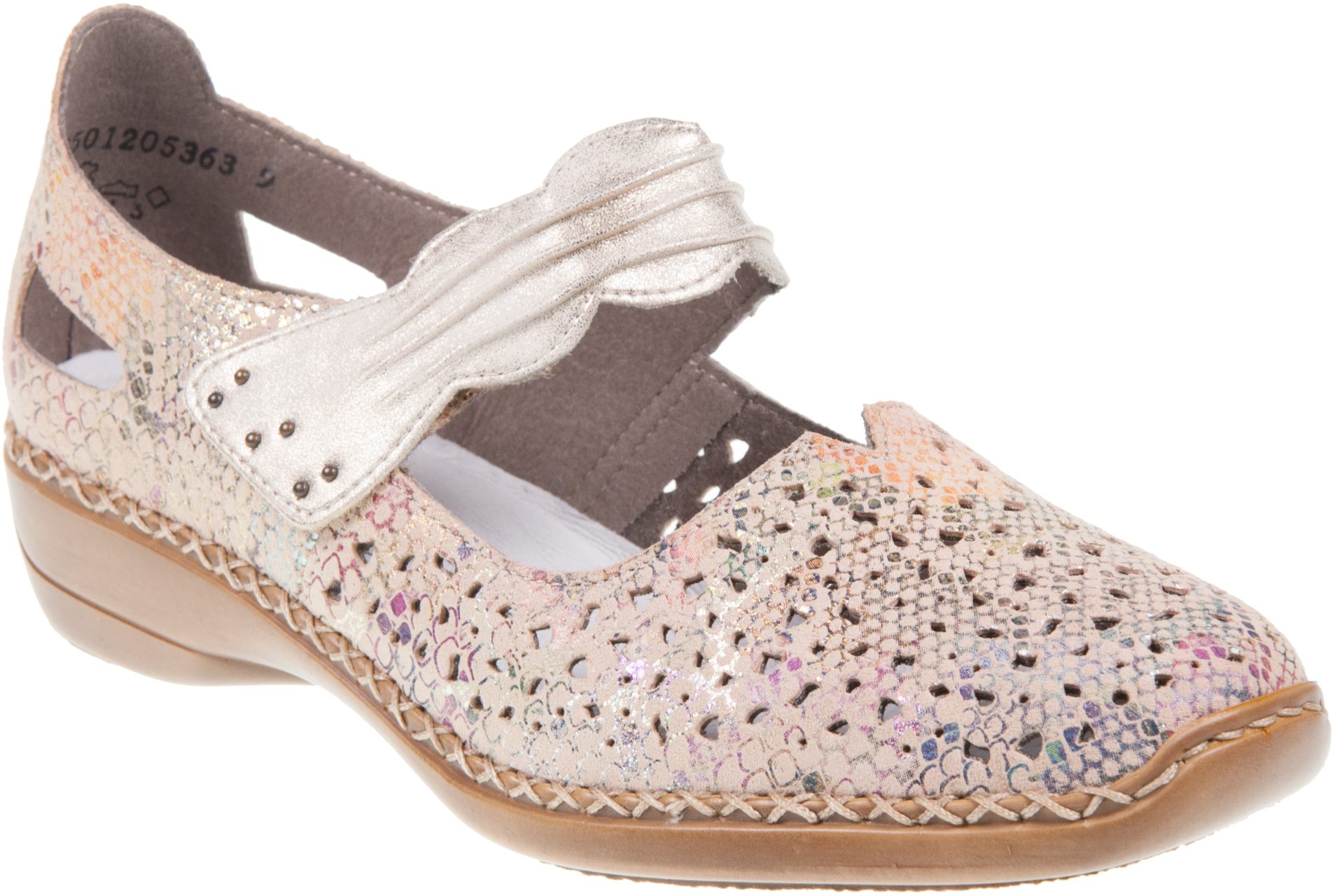 Ballerines Rieker Femme 41399-35 - Cuir Synthétique - Semelle Synthétique - Confort Antistress - Tige Courte