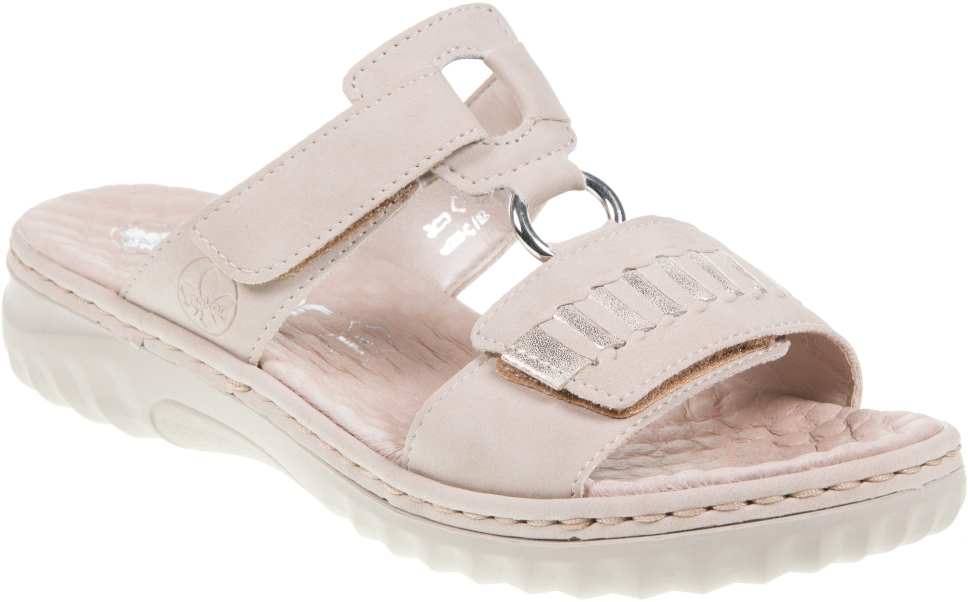 Rieker Mules pour femme 64282, argent platine, 40 EU