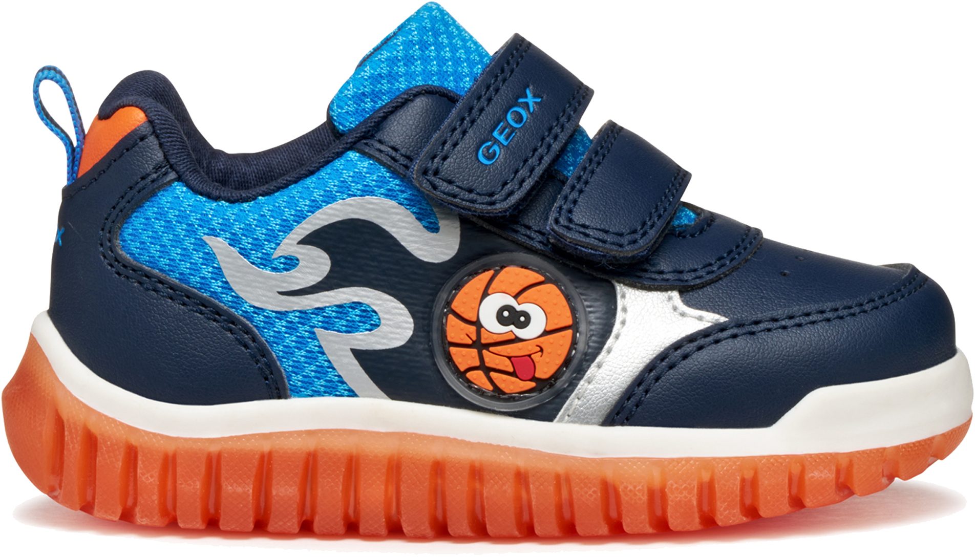 Geox B Lightyloo A Navy Orange B565ZA 0BC14 C0659 Boys Shoes geox-b-lightyloo-a-navy-orange-b565za-0bc14-c0659-boys-shoes
