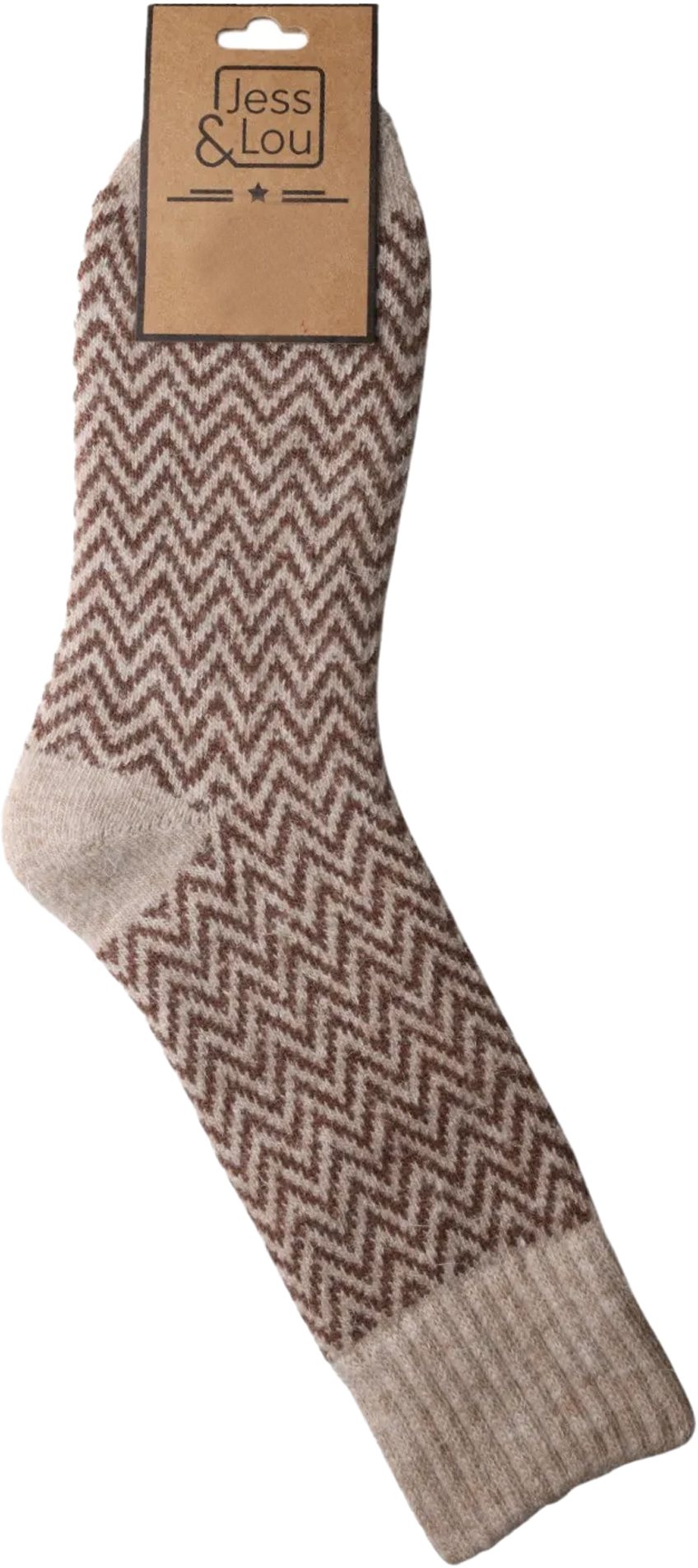 Saucisson Socks Jess & Lou Herringbone Ribbed Socks Cappuccino SL3015 - Socks ...