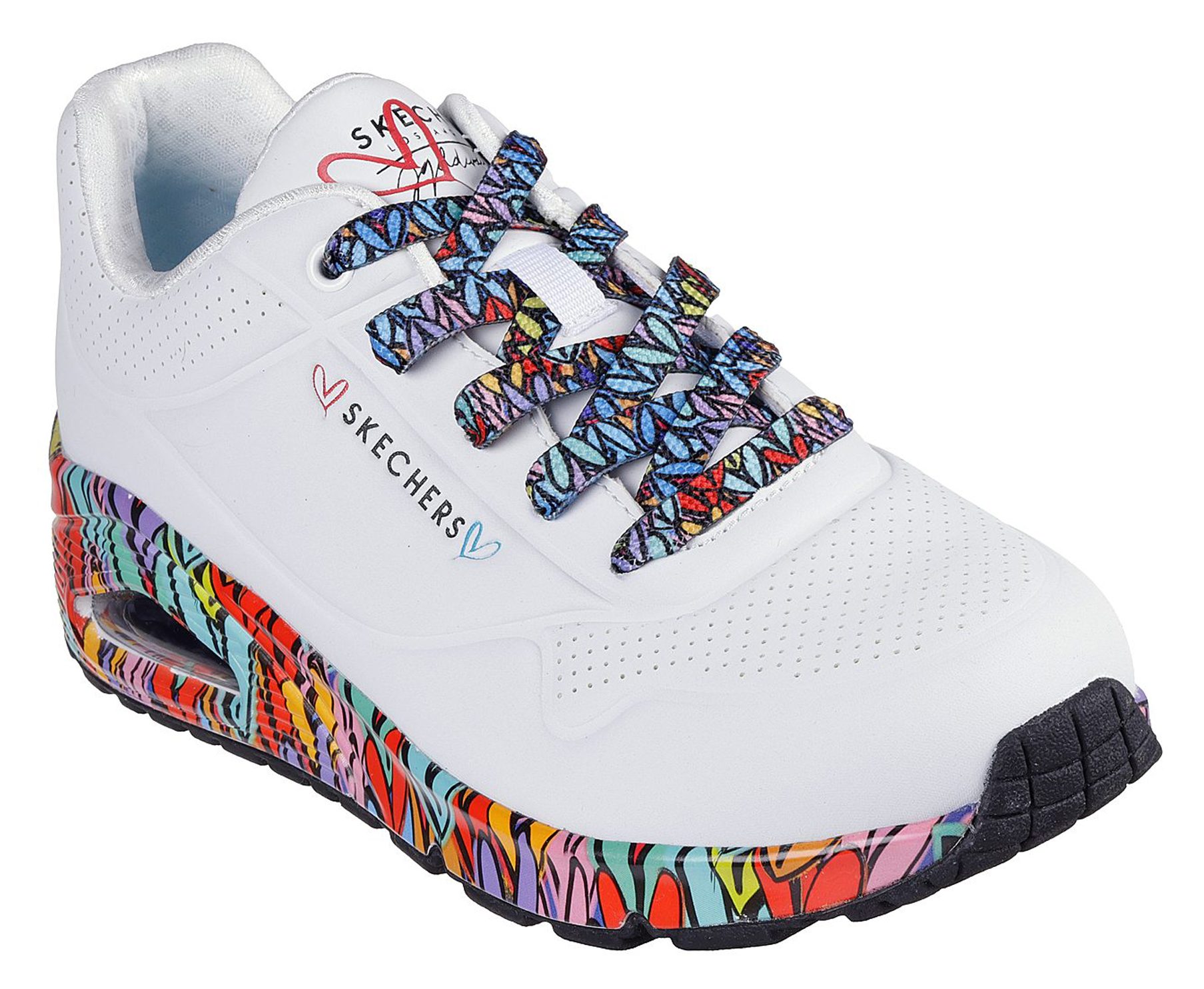 Skechers Uno - Ravaged Love White / Multi 177918 WMLT - Everyday