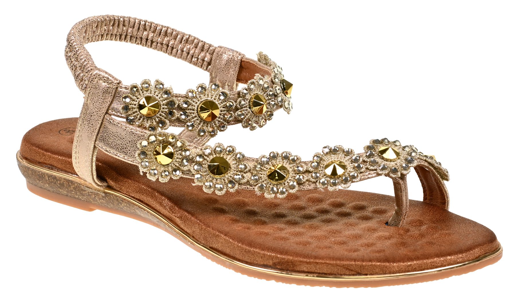 Lunar Charlotte II Gold JLH455 GD - Toe Post Sandals - Humphries Shoes