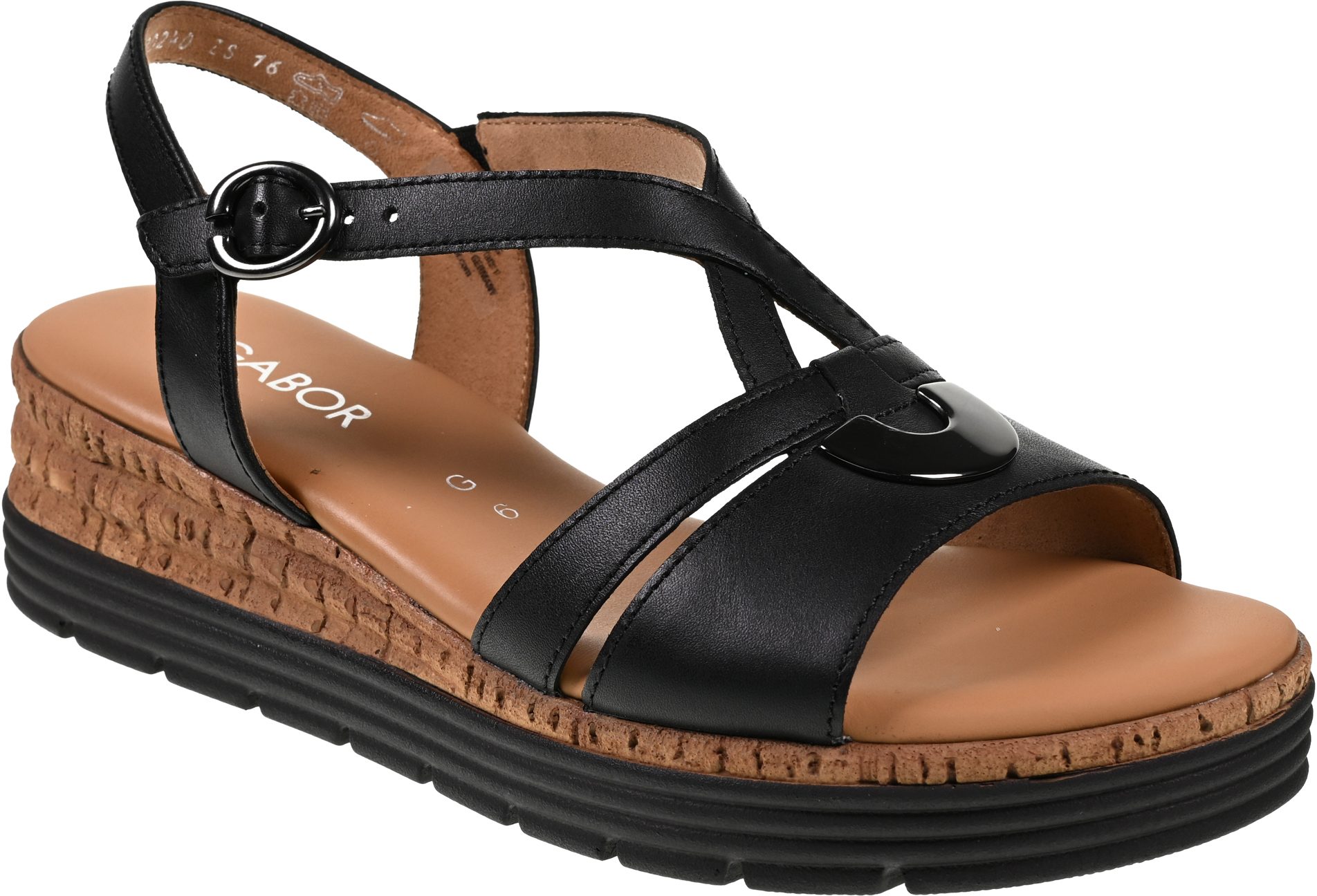 Gabor Sadie Schwarz 82.707.57 - Full Sandals - Humphries Shoes