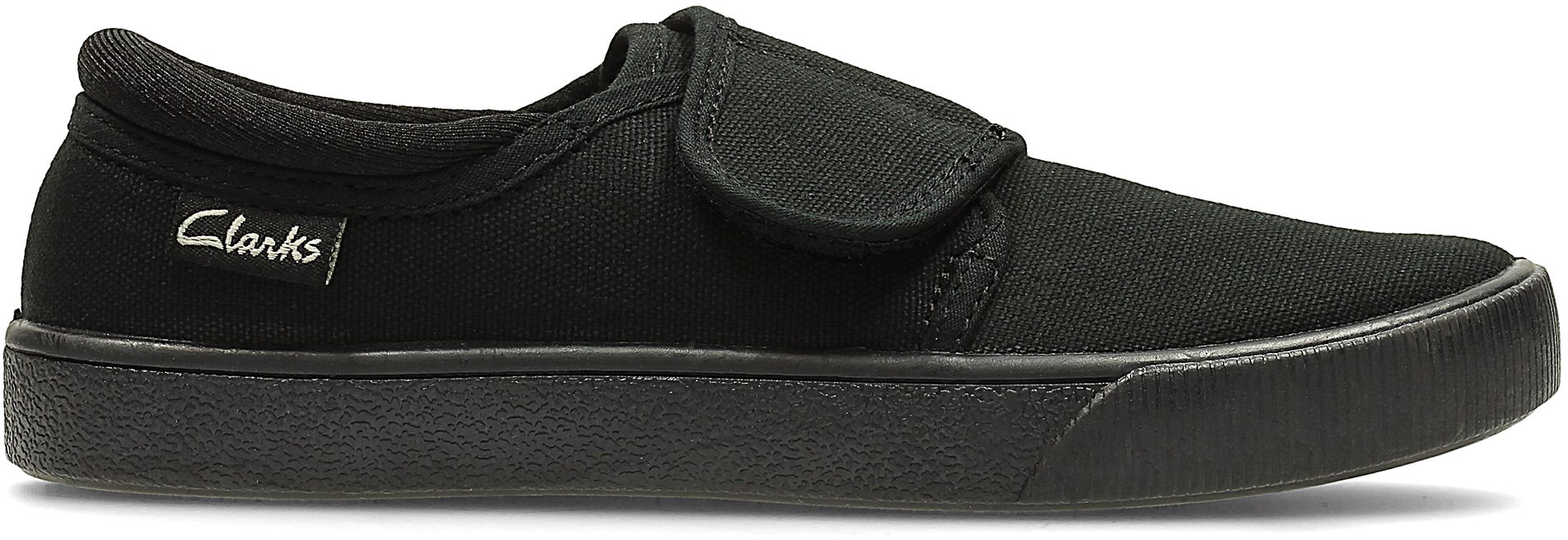 Clarks Hopper Run Black Fabric 26114330 Boys School Shoes Humphries Shoes