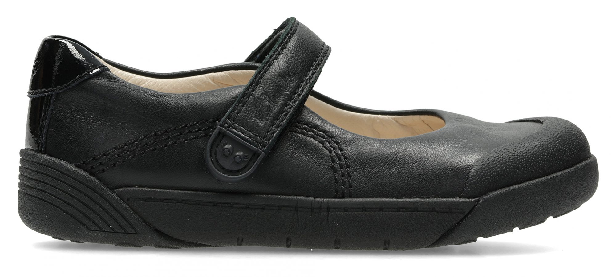 Clarks Lilfolk Bud Infant Black Leather 26126818 Girls School Shoes Humphries Shoes