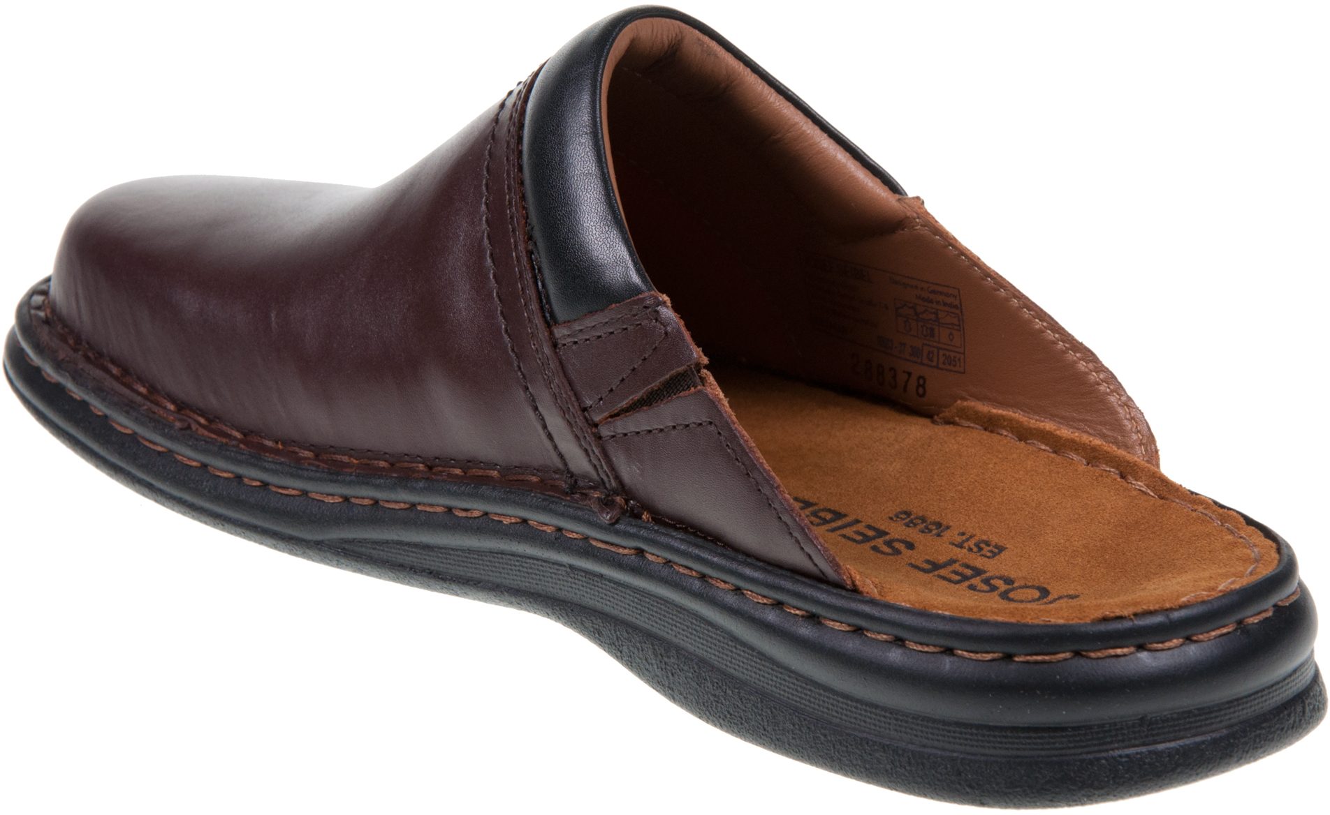 Josef Seibel Clogs MAX zomerschoen slippers vakantie met contraststiksels