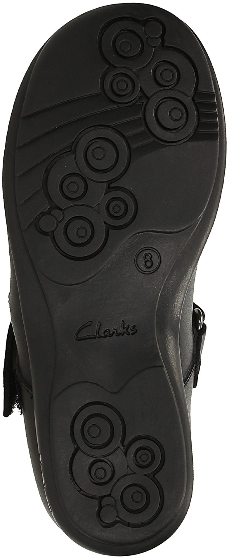 Chaussures D'école Clarks Trixi Pour Fille - Taille UK 7 (Largeur F) - Cuir Noir Et Rose - Neuf En Boîte