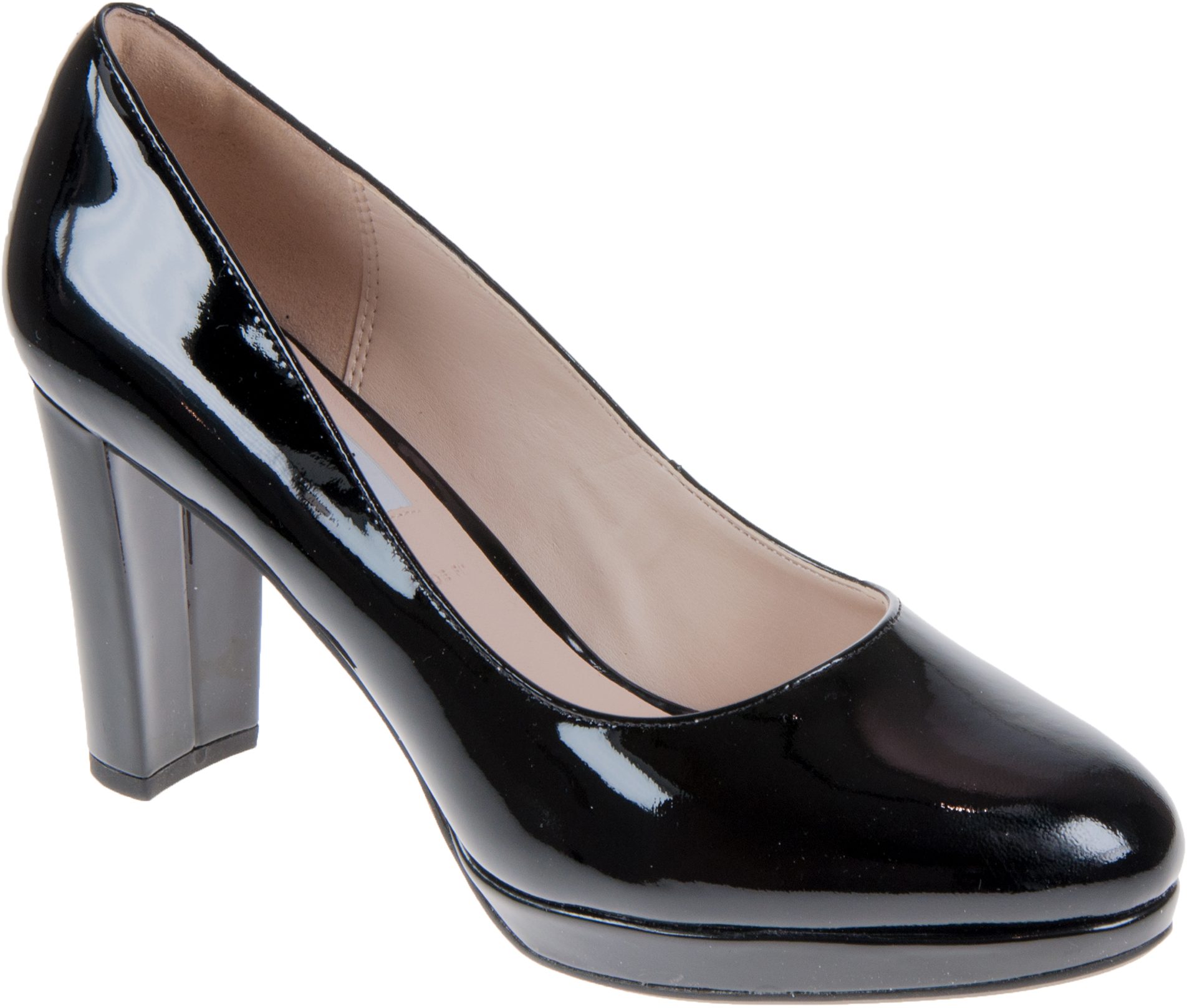 Clarks Kendra Sienna Black Patent 26118843 - Court Shoes - Humphries Shoes