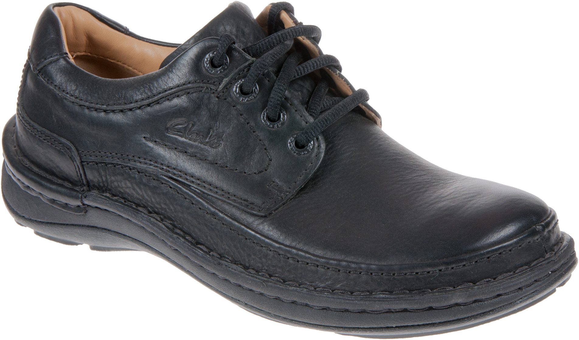 Clarks Nature Three Black Leather 20339008 - Formal Shoes - Humphries Shoes