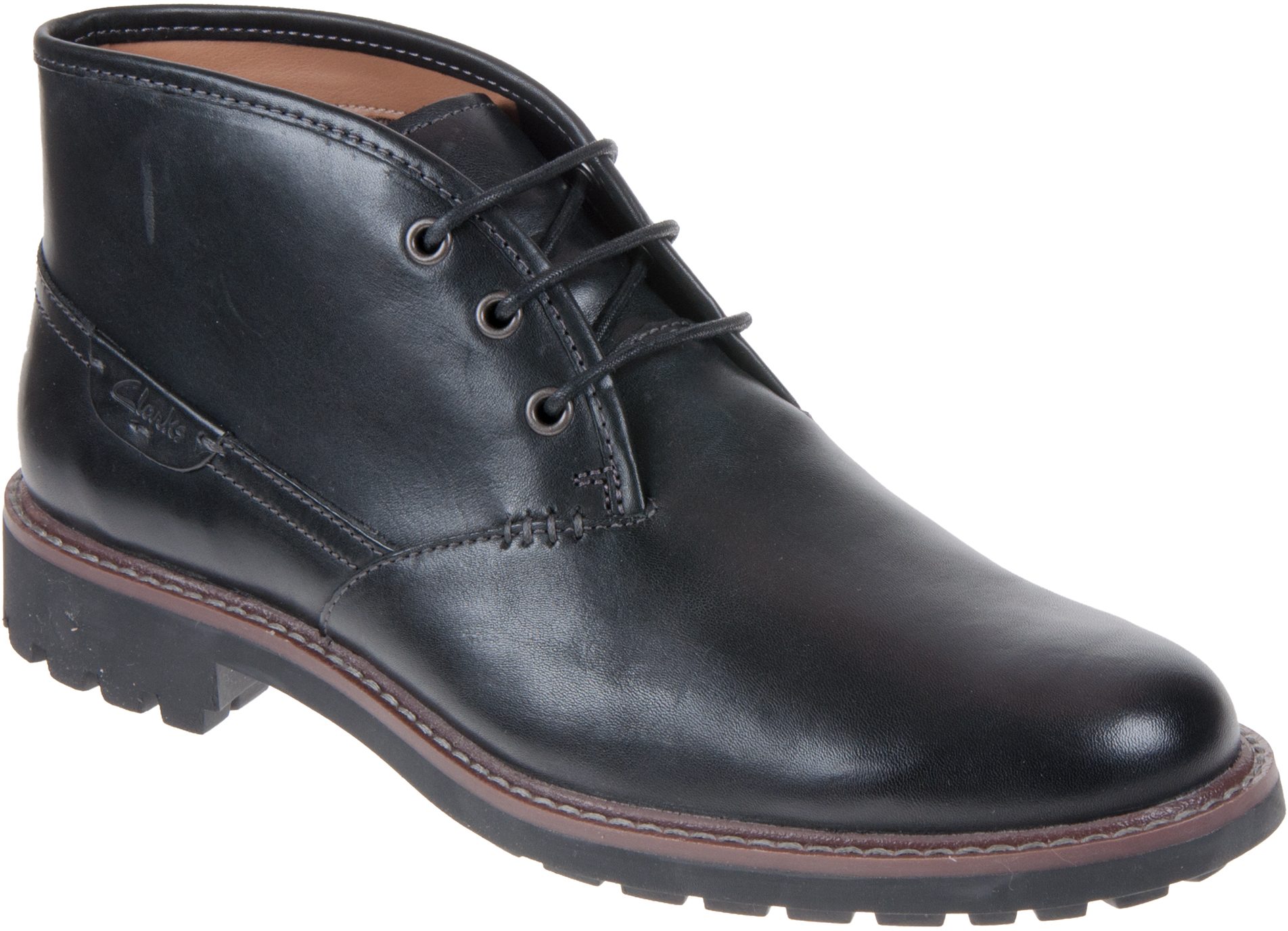 Clarks Montacute Duke Black Leather 20351096 - Casual Boots - Humphries ...